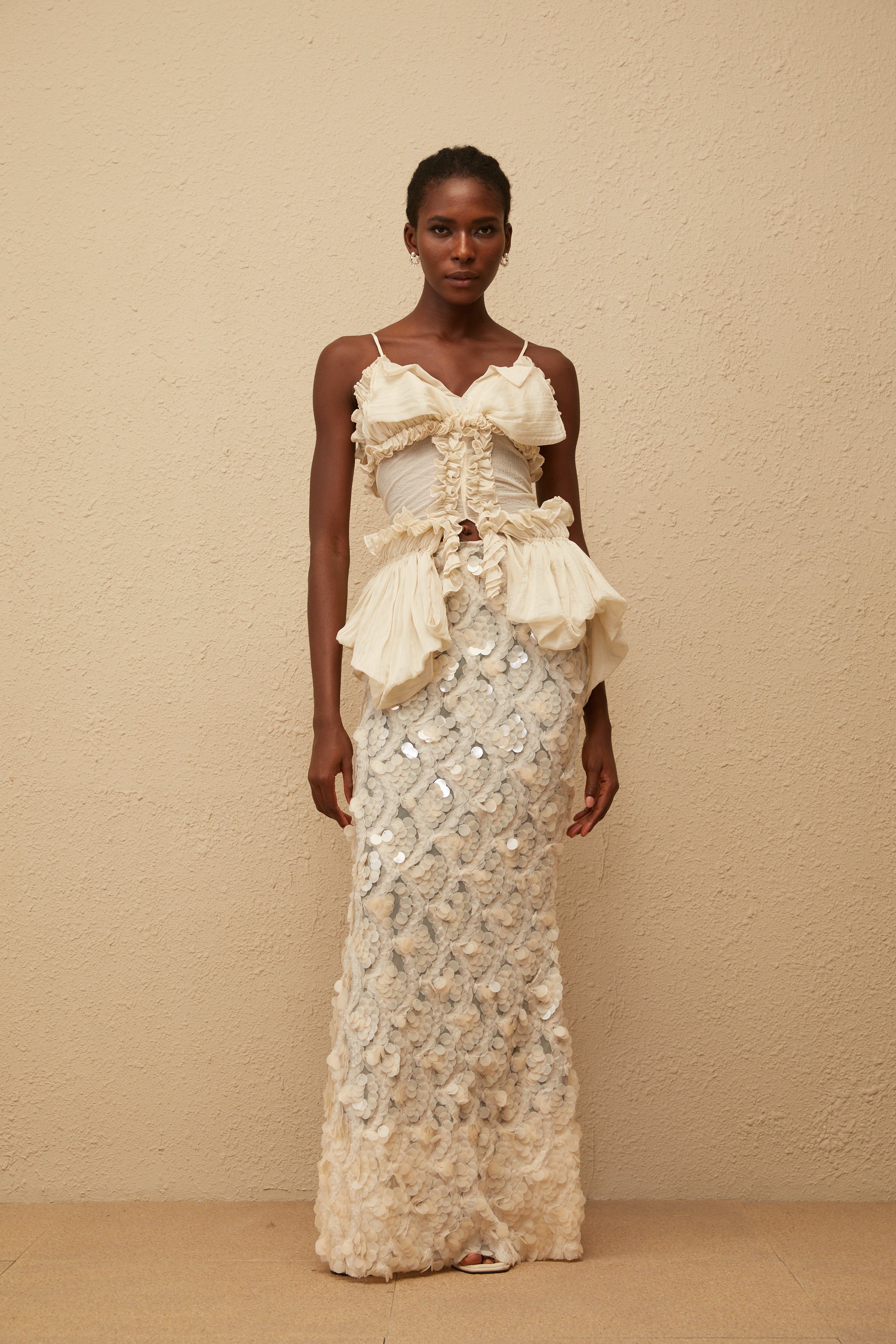 Flocon Neutral Mermaid Top & Skirt Set (Final Sale-US Only)