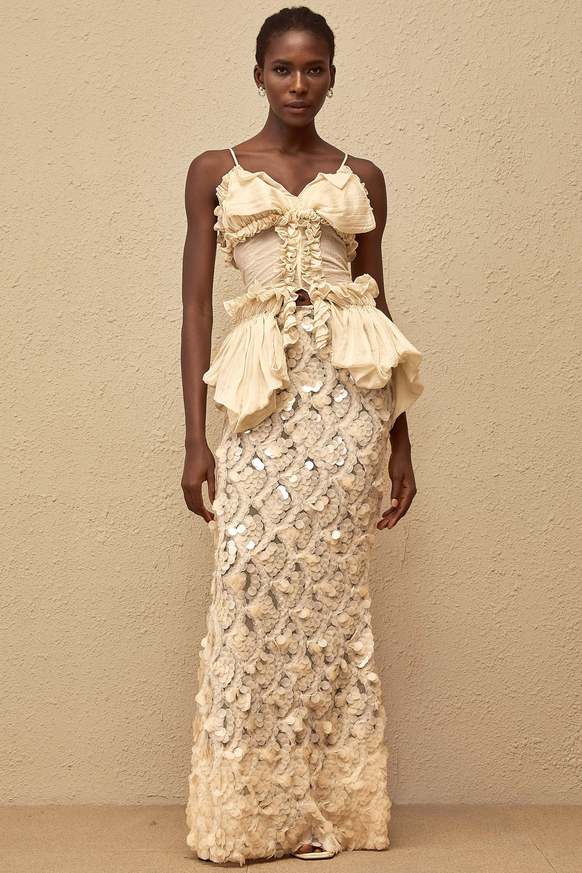 Flocon Neutral Mermaid Top & Skirt Set (Final Sale-US Only)