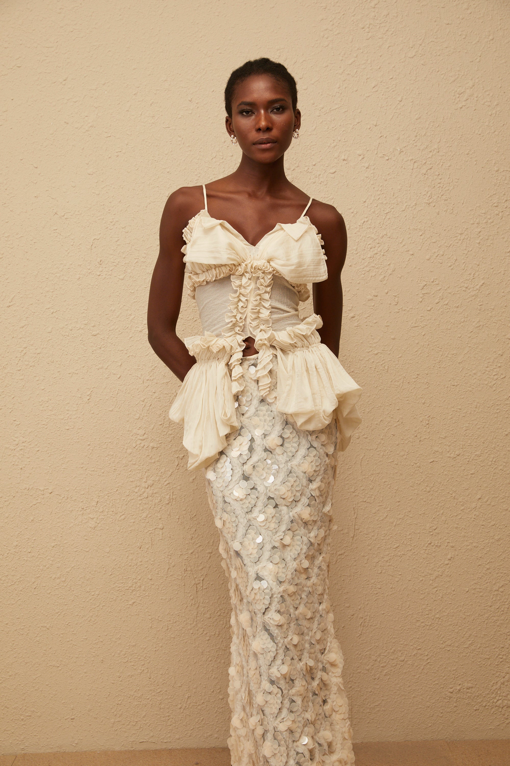 Flocon Neutral Mermaid Top & Skirt Set (Final Sale-US Only)