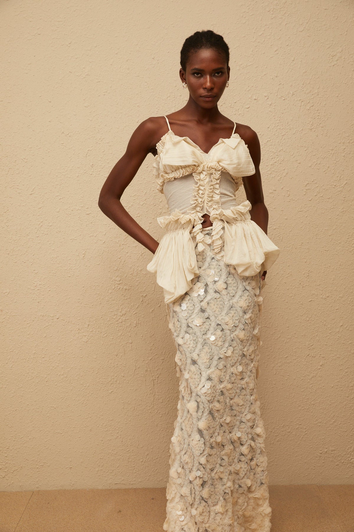 Flocon Neutral Mermaid Top & Skirt Set