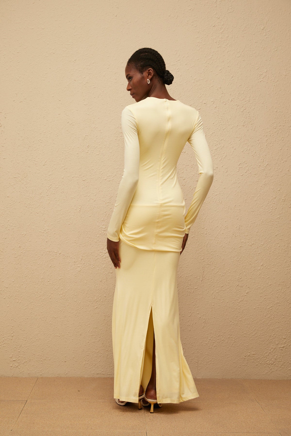 Nolwenn Yellow Gathered Maxi Dress