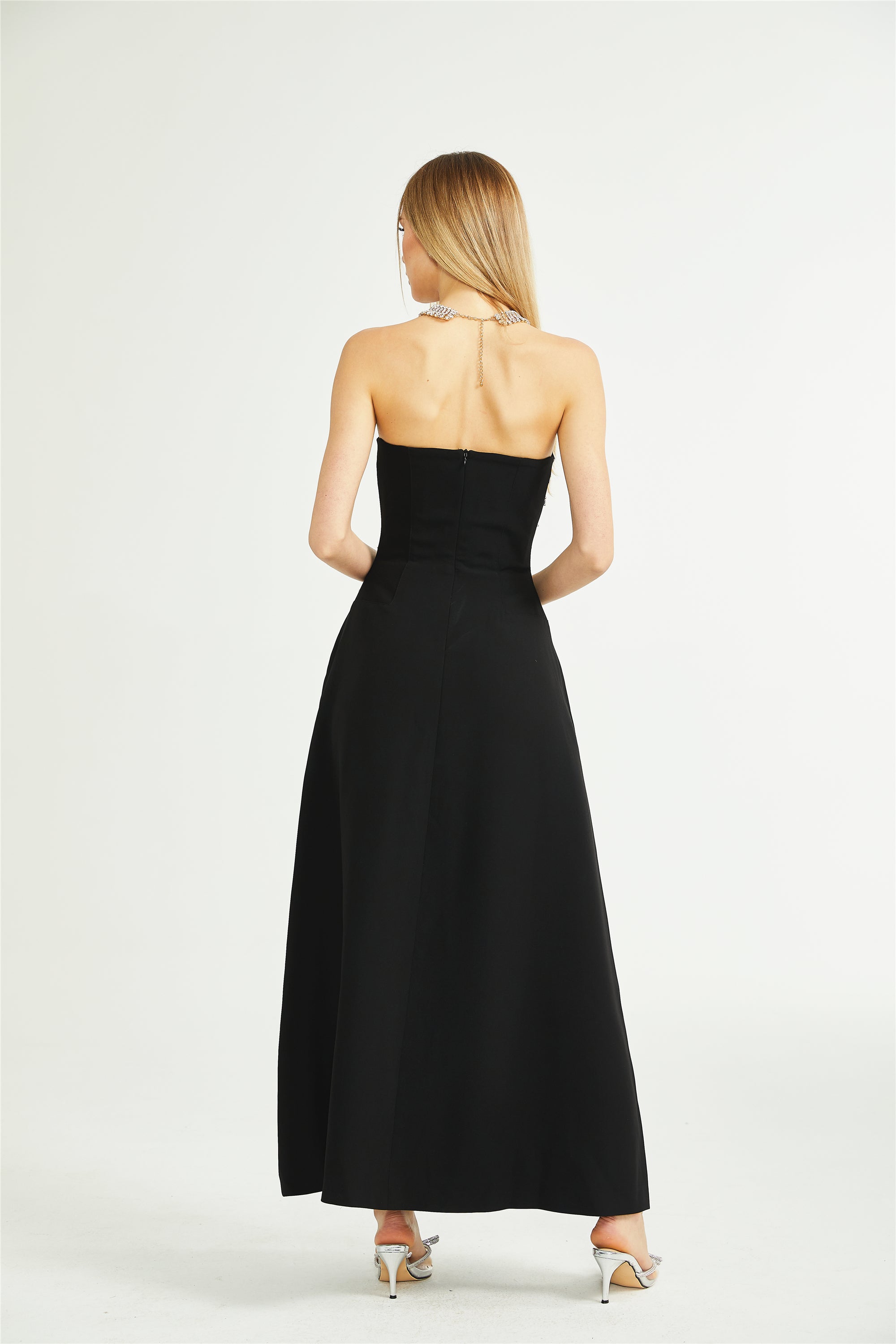 Melisande black embellished maxi dress (Final Sale-US Only)