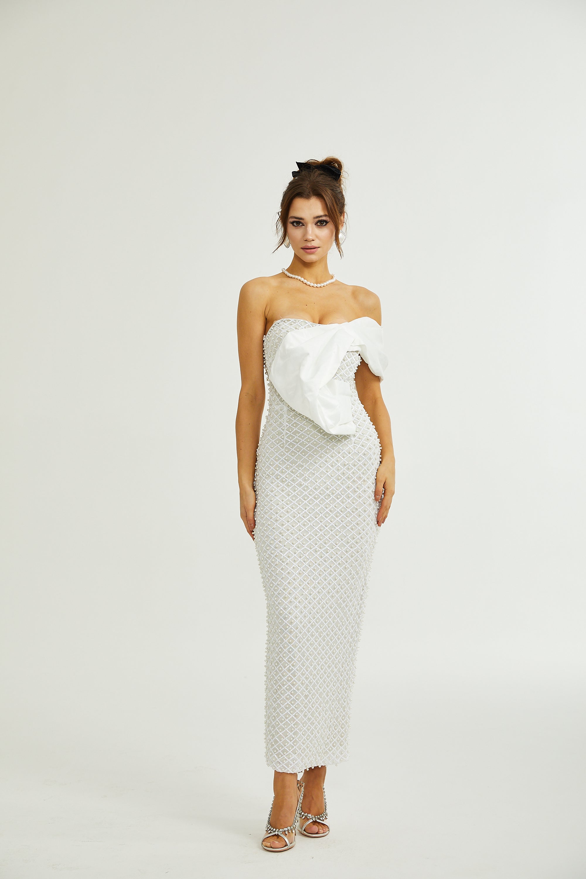 Maura faux-pearl off-shoulder dress (Final Sale-US Only)