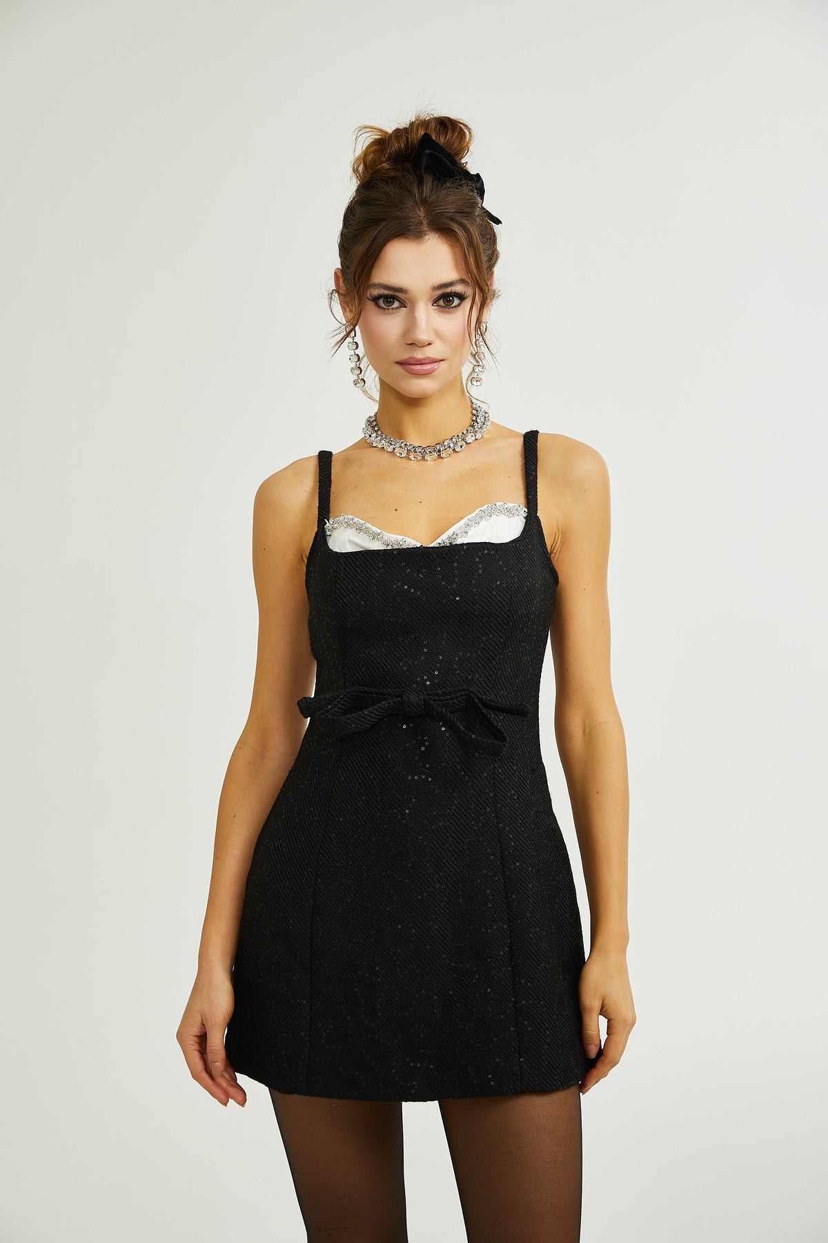 Amore crystal sequinned dress - Black