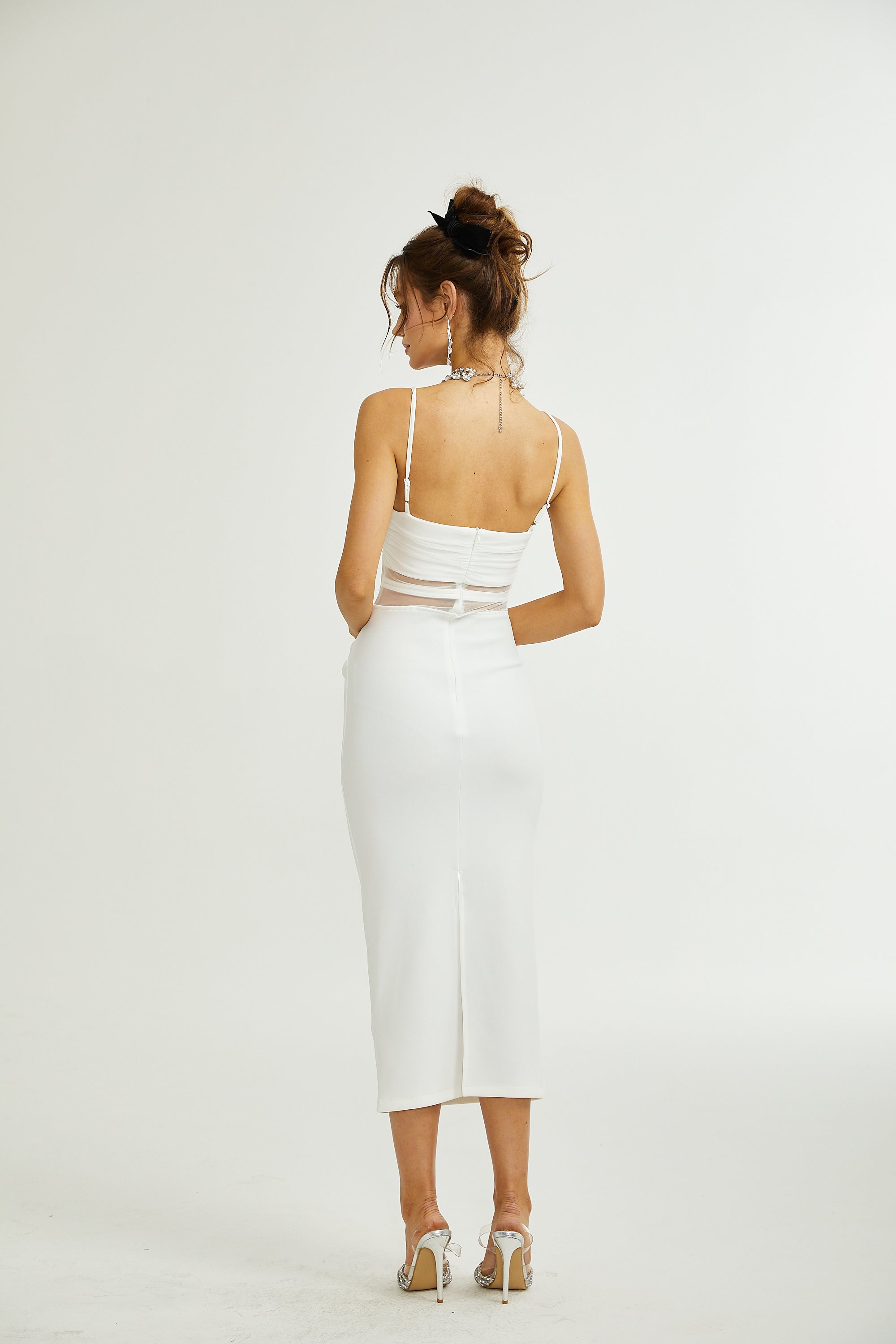 Hermine semi-sheer midi dress (US Only)