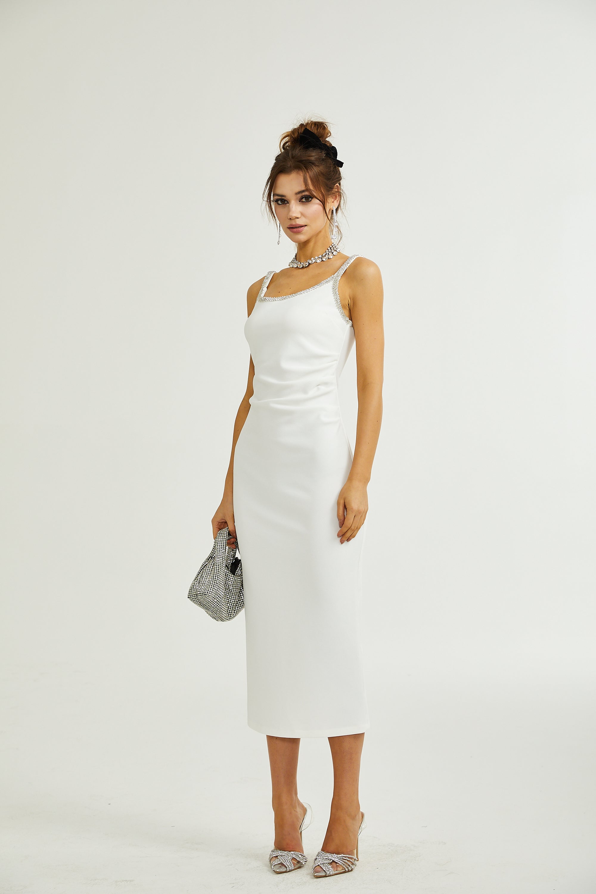Hélène crystal-embroidered midi dress (US Only)