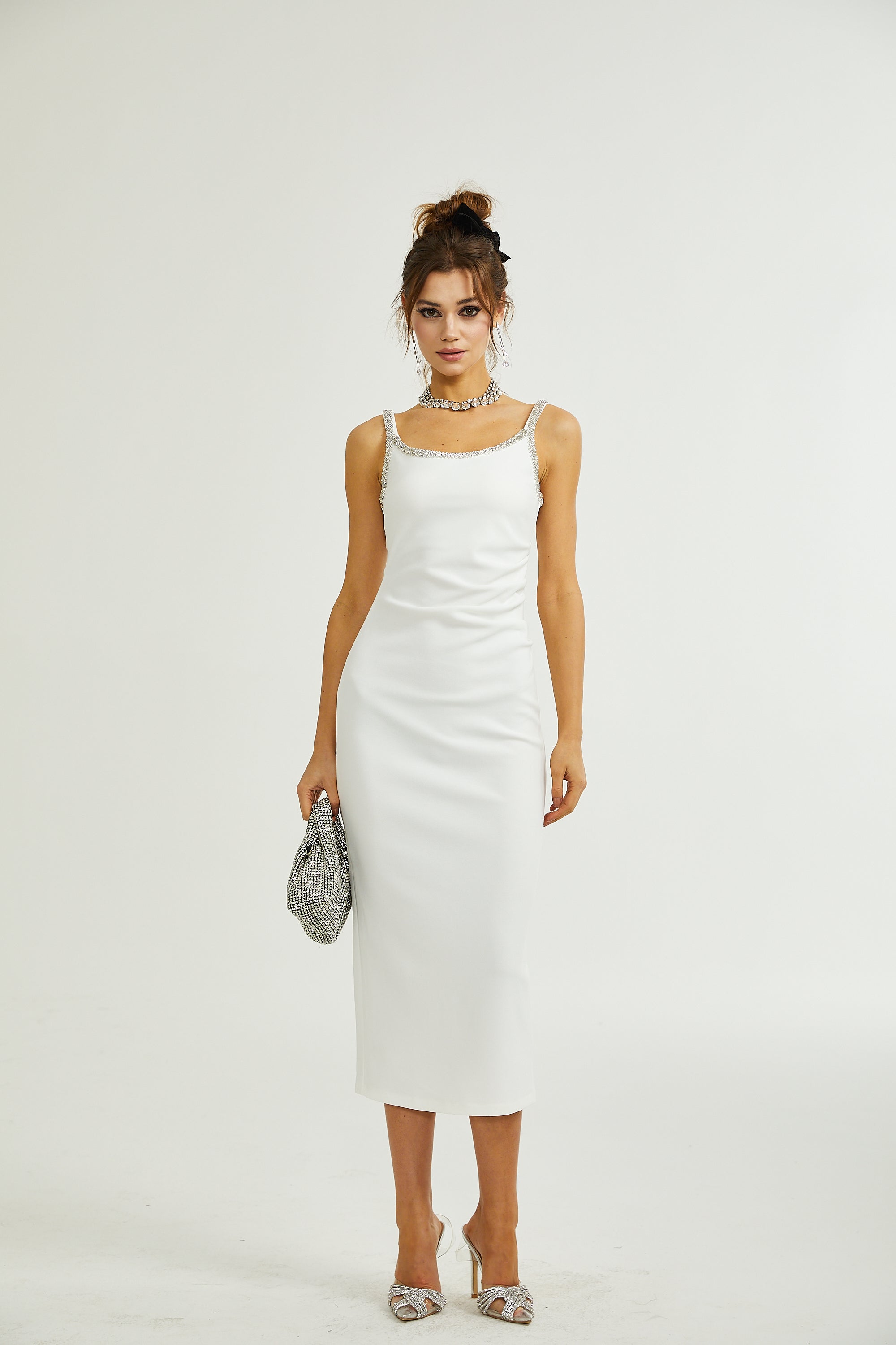 Hélène crystal-embroidered midi dress (US Only)