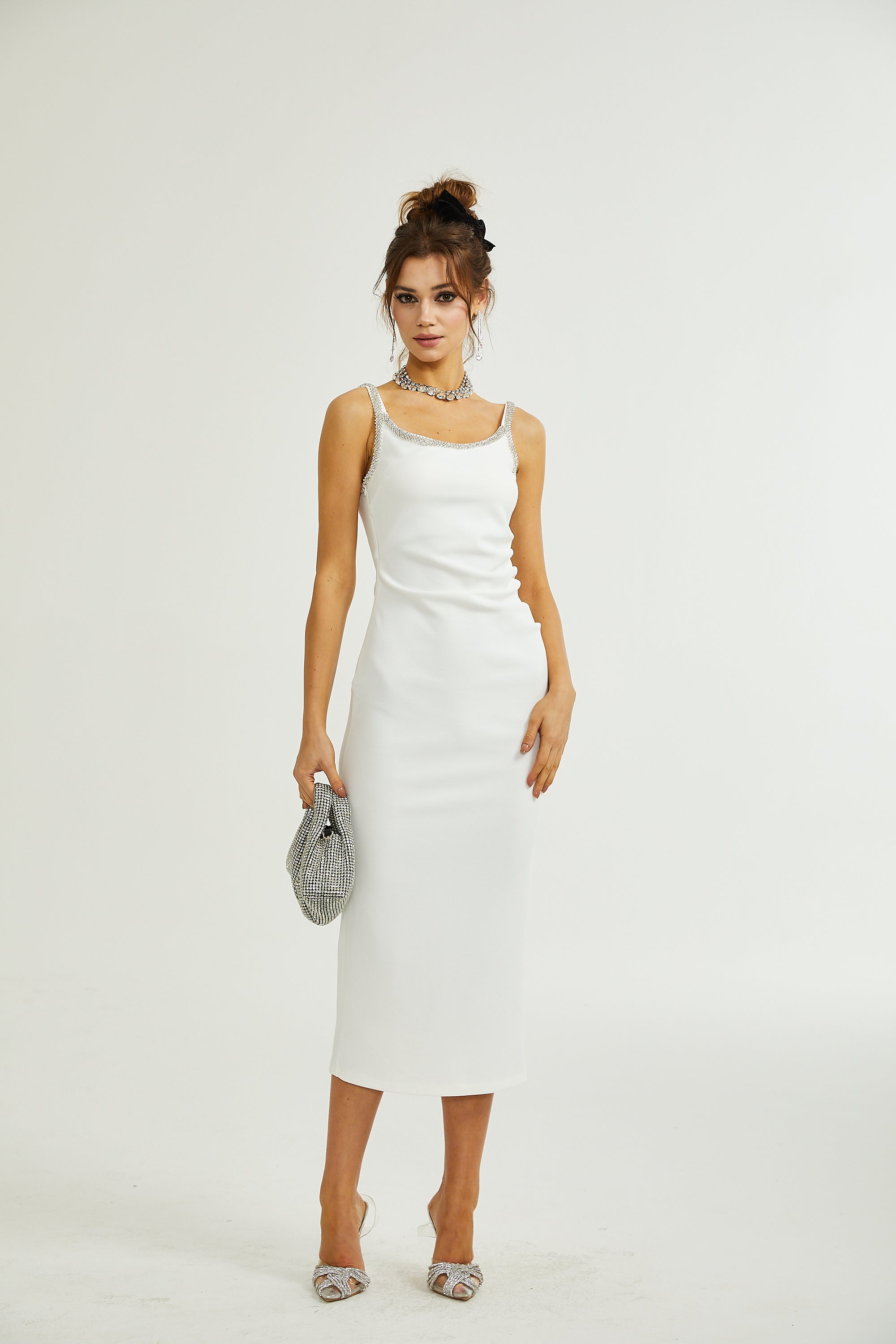 Hélène crystal-embroidered midi dress (US Only)