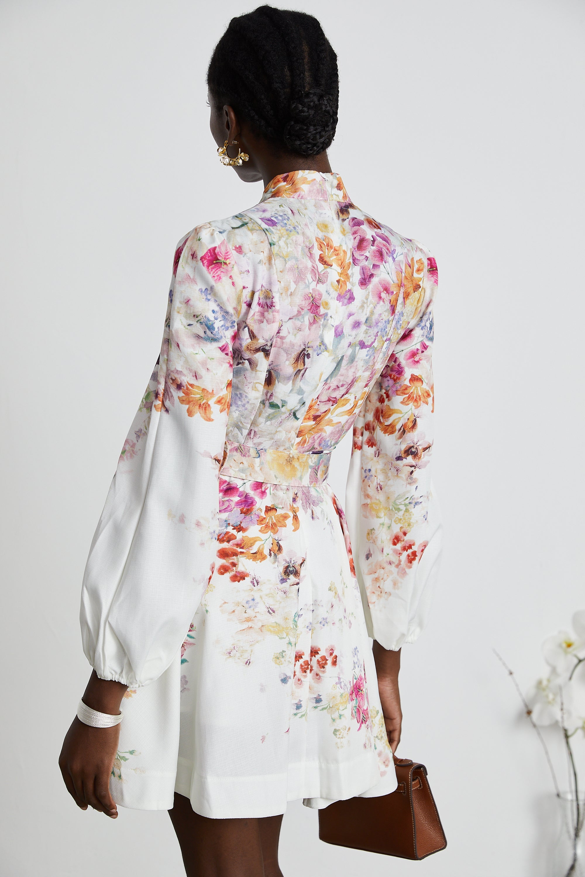 Bianca floral-print mini dress