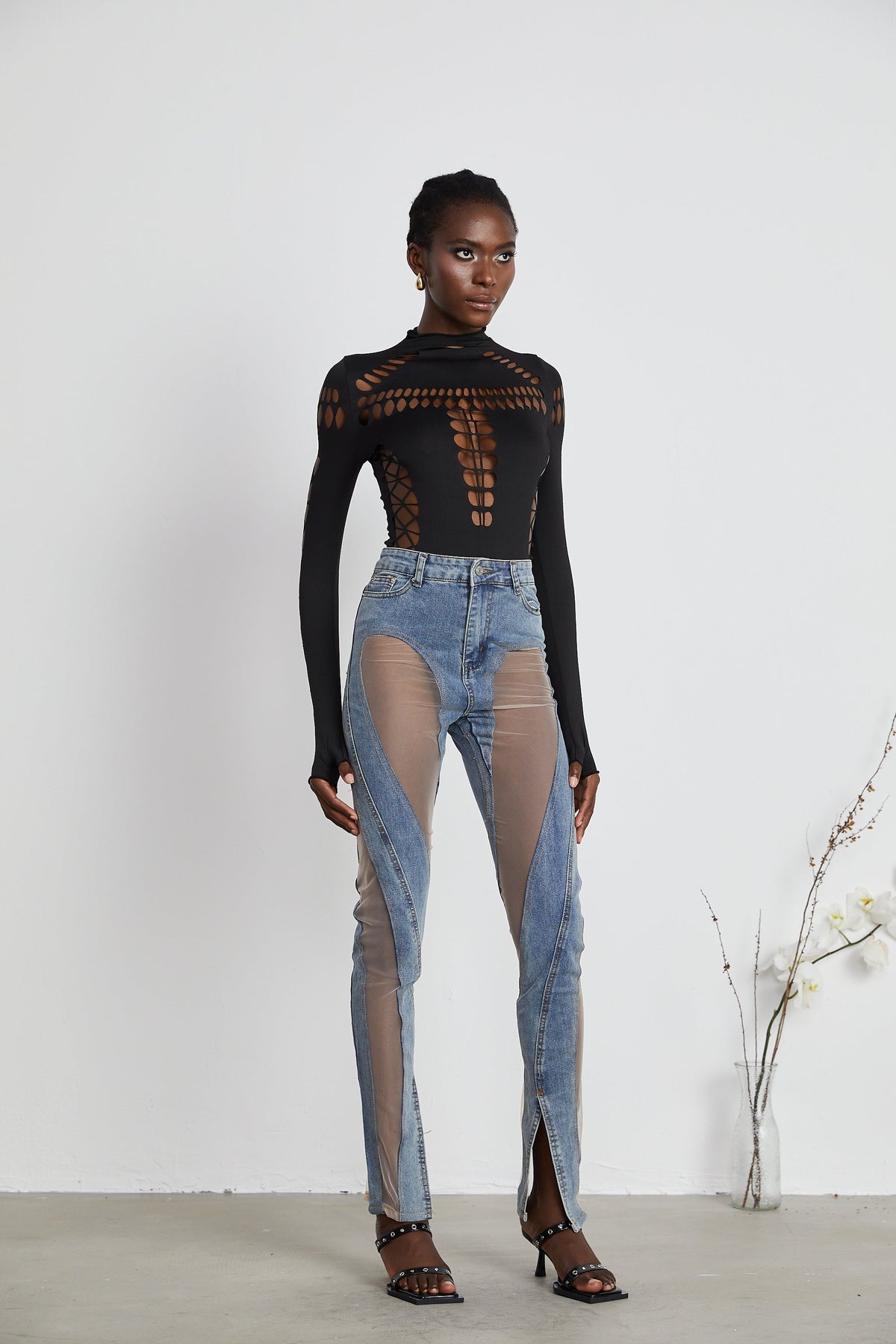 Capriana Long-Sleeve Cutout Bodysuit (Final Sale)