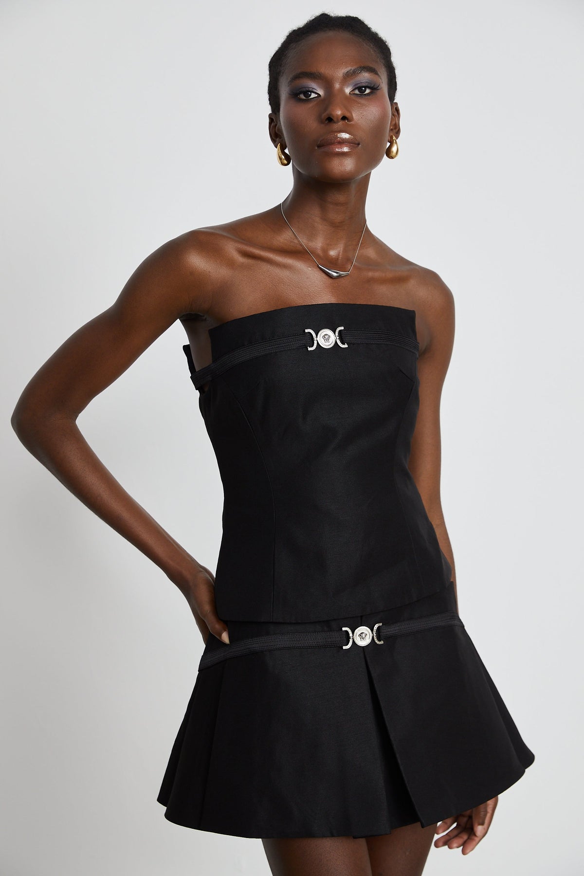 Margaux black top & skirt matching set (Final Sale-US Only)