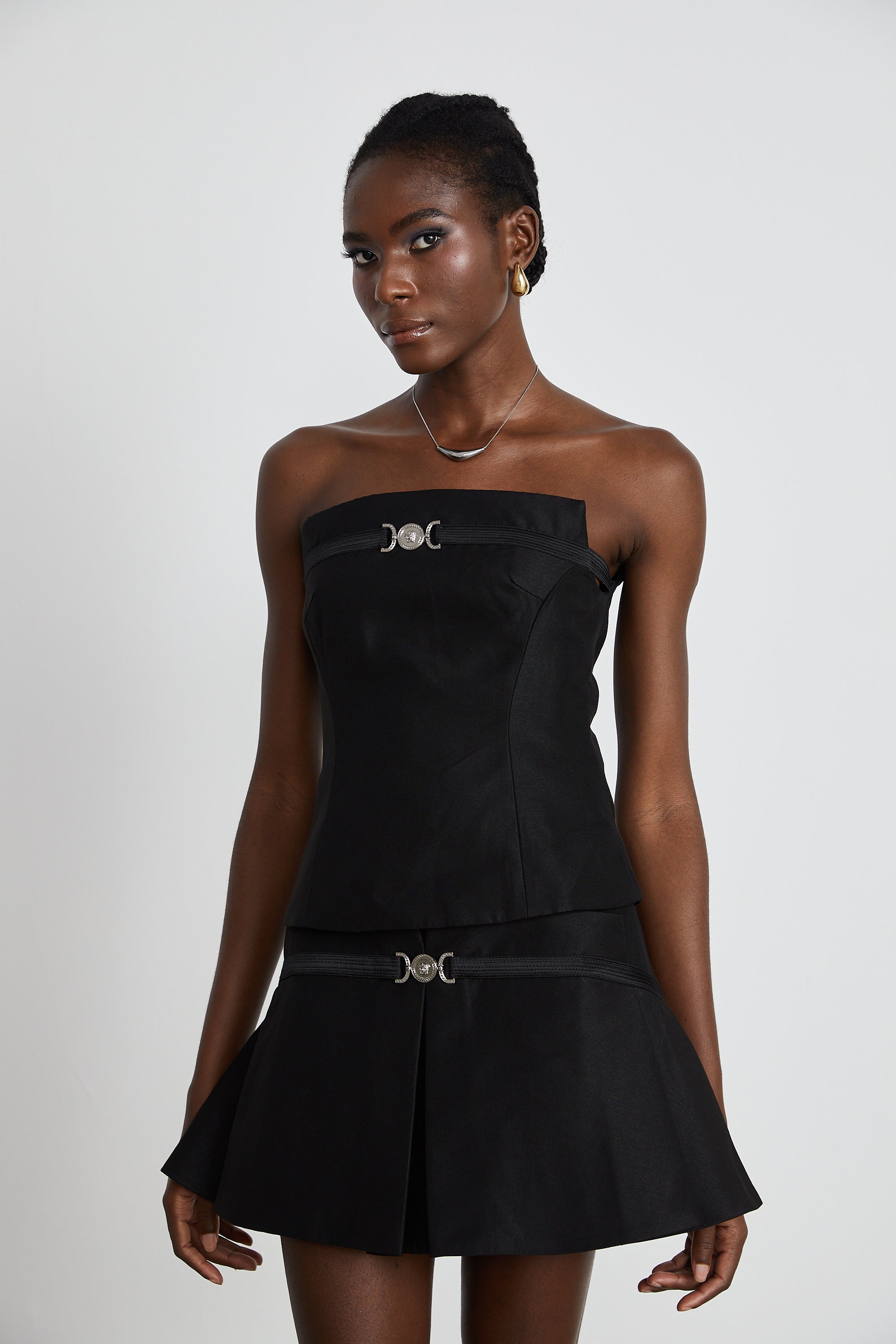 Margaux black top & skirt matching set (Final Sale-US Only)
