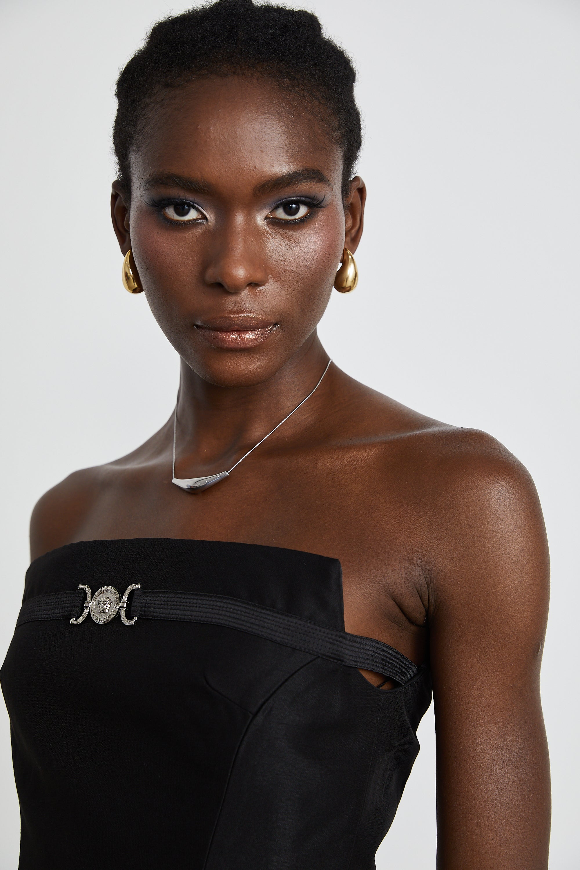 Margaux black top & skirt matching set