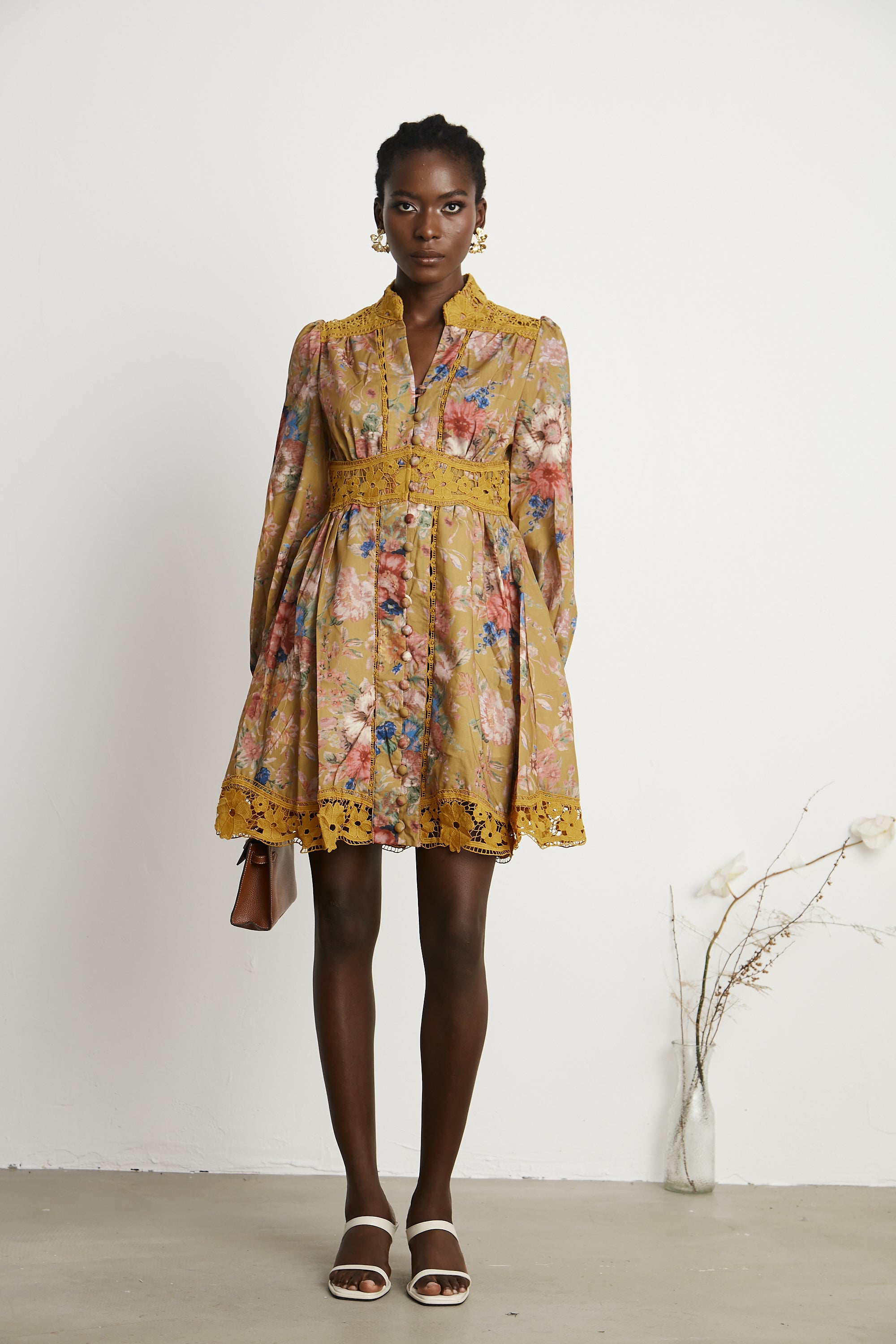 Sarita floral-print mini dress (US Only)