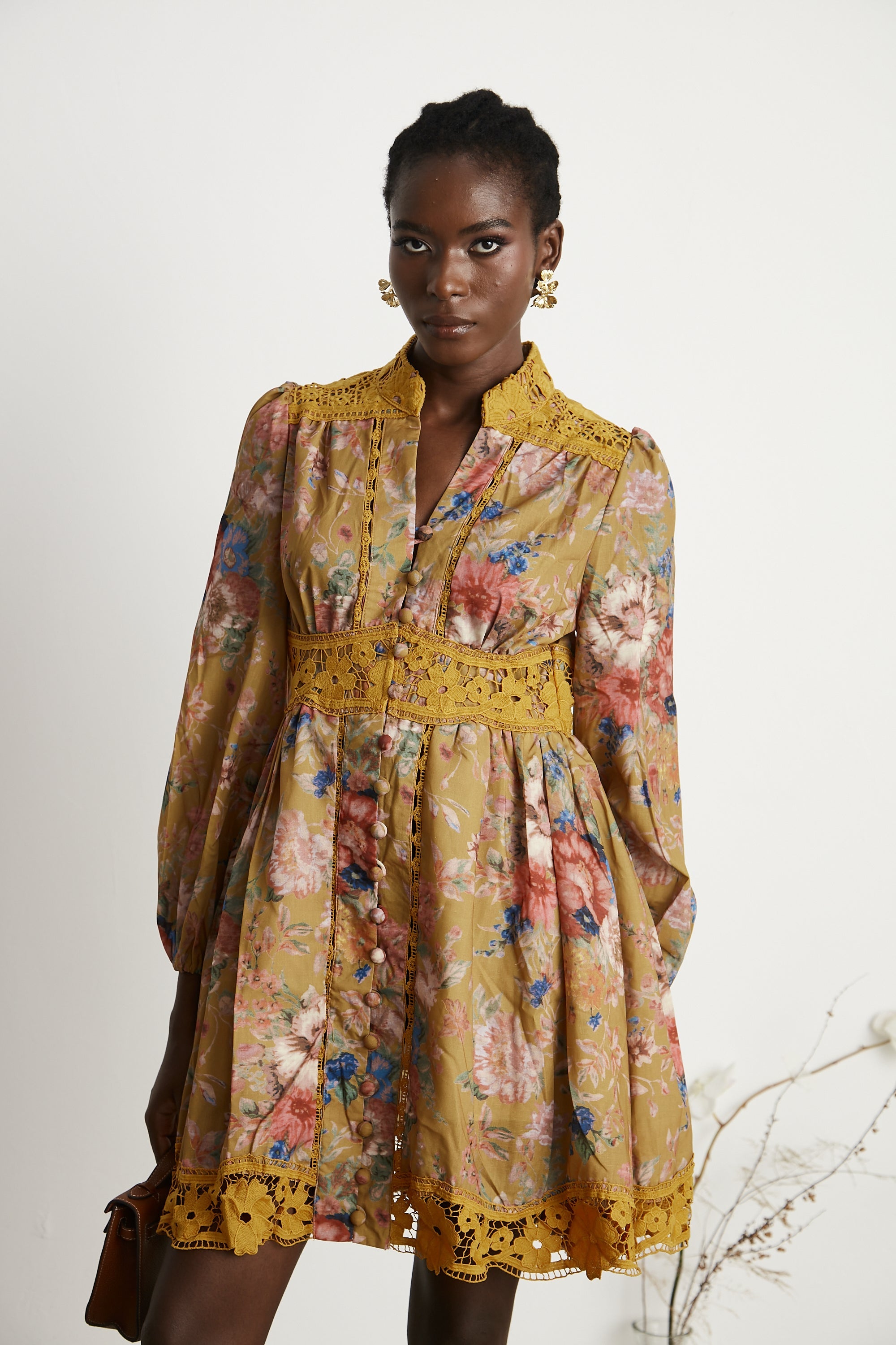 Sarita floral-print mini dress (US Only)