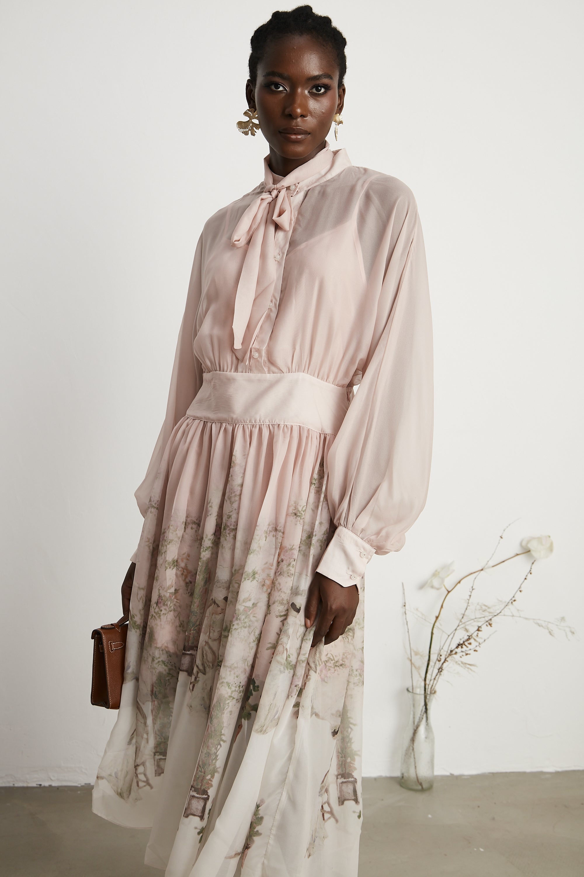 Georgie nature-print midi dress (US Only)