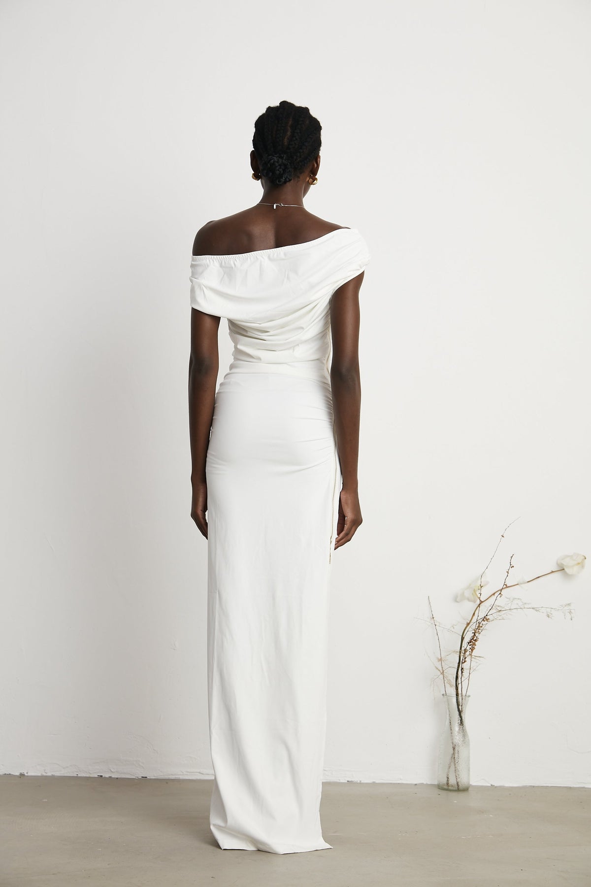 Sapphire off-shoulder maxi dress (Final Sale-US Only)