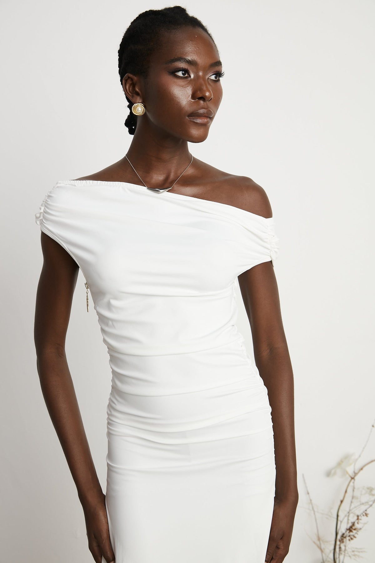 Sapphire off-shoulder maxi dress (Final Sale-US Only)