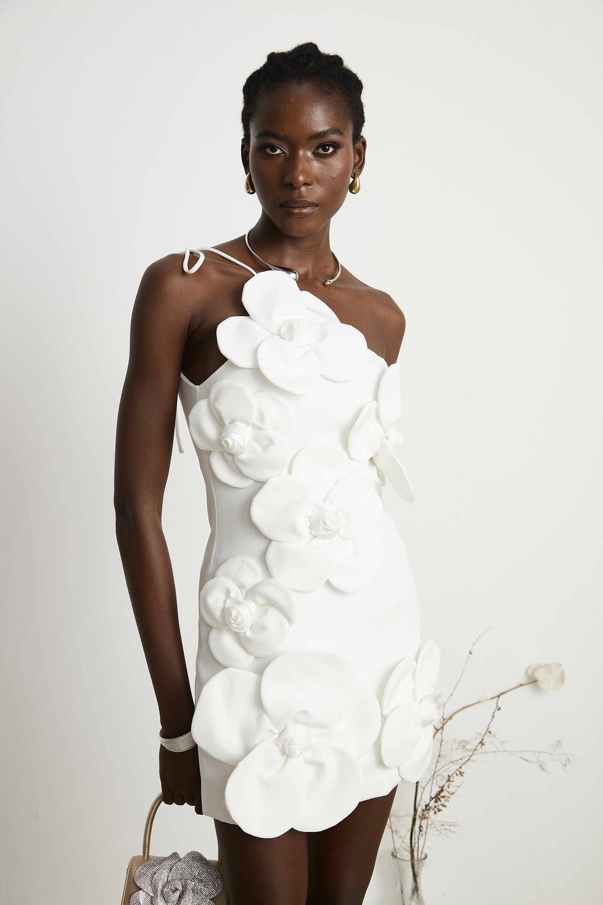 Liane White Floral Off-Shoulder Mini Dress (Final Sale-US Only)