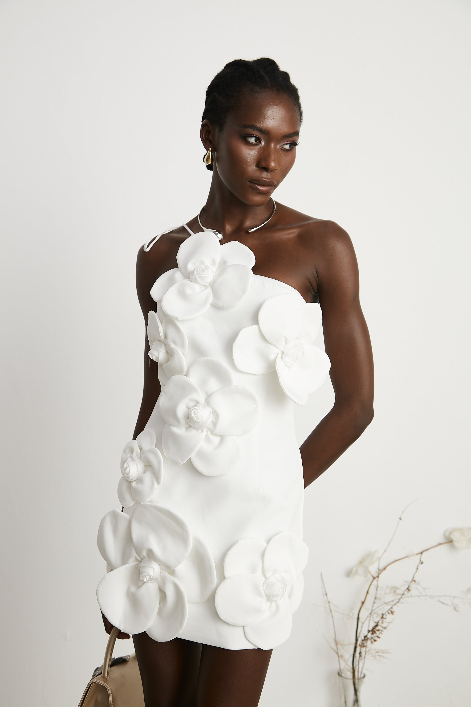 Liane White Floral Off-Shoulder Mini Dress (Final Sale-US Only)