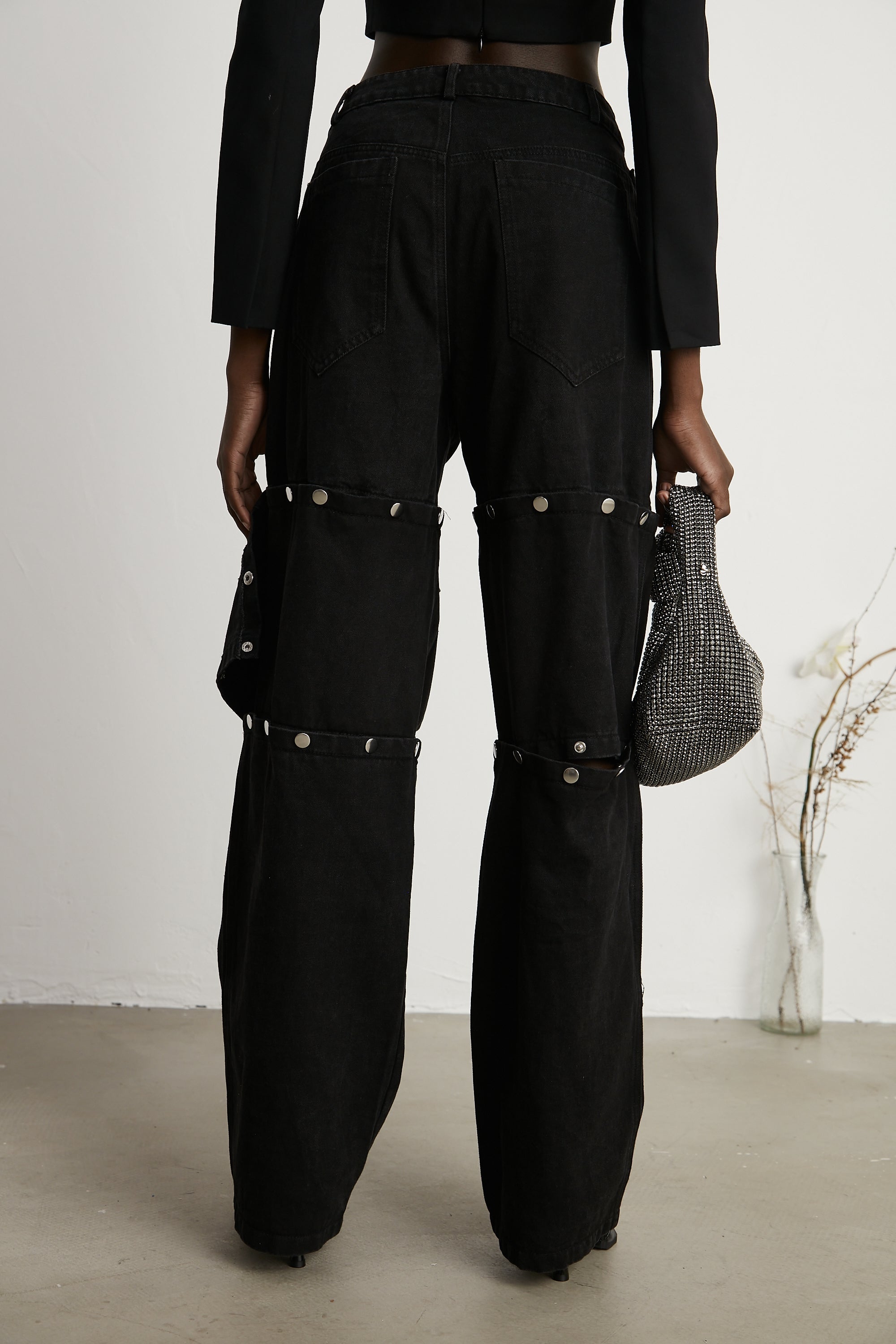 Janelle buttoned straight-leg jeans