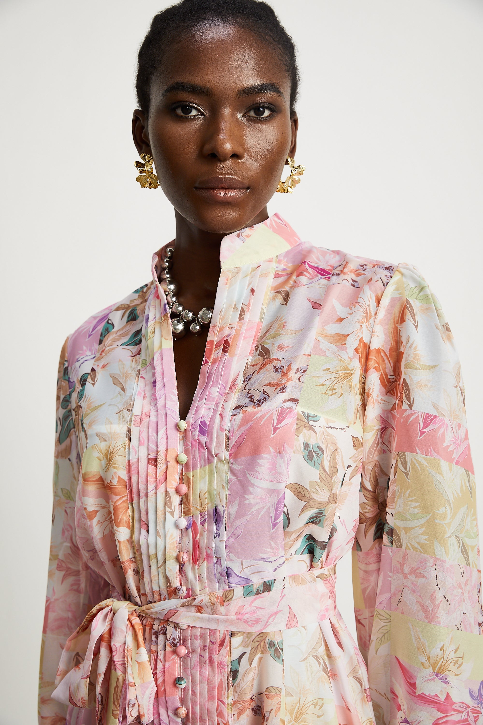 Honorine floral-print flared mini dress(US Only)