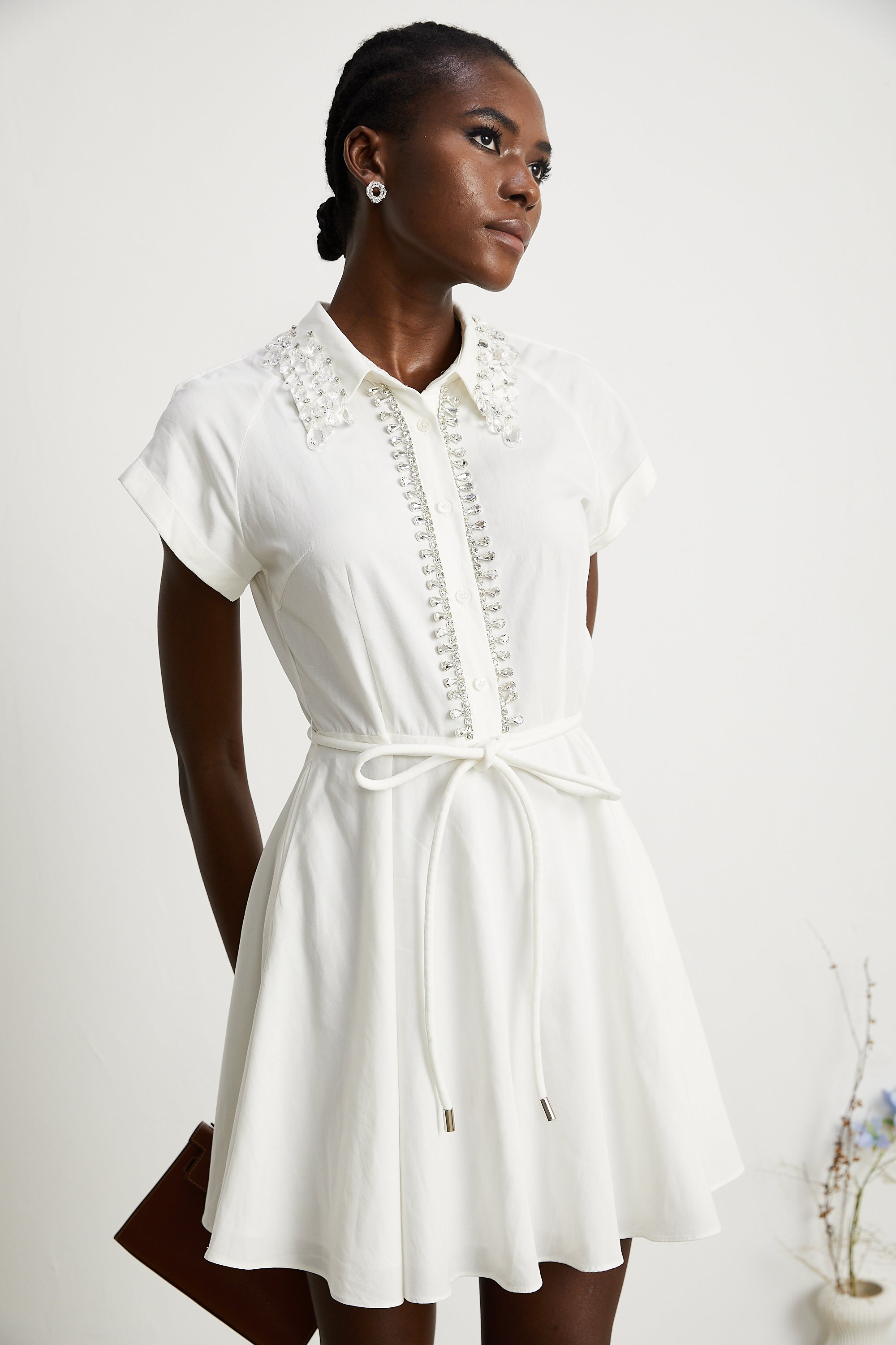 Analissa crystal-embellished mini dress (US Only)