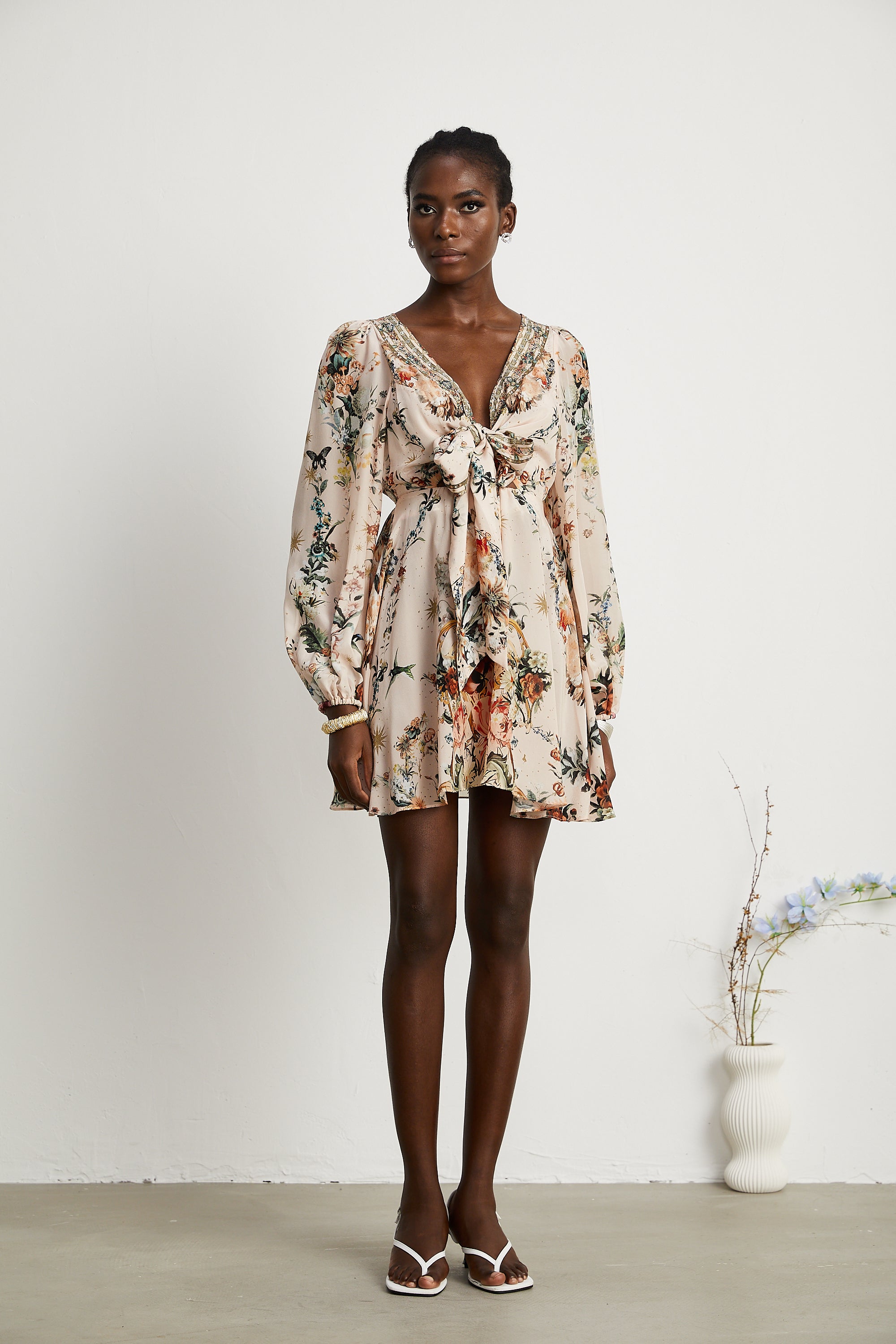Emilia short wrap tie dress (Final Sale-US Only)