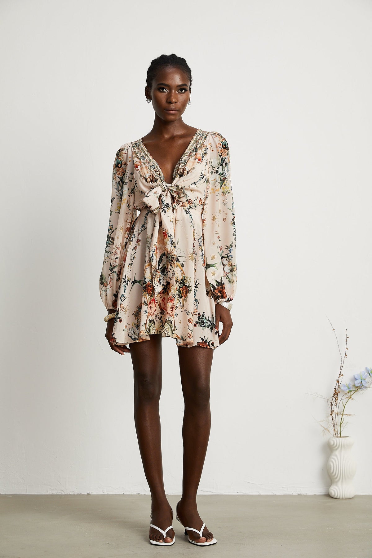 Emilia short wrap tie dress (Final Sale-US Only)