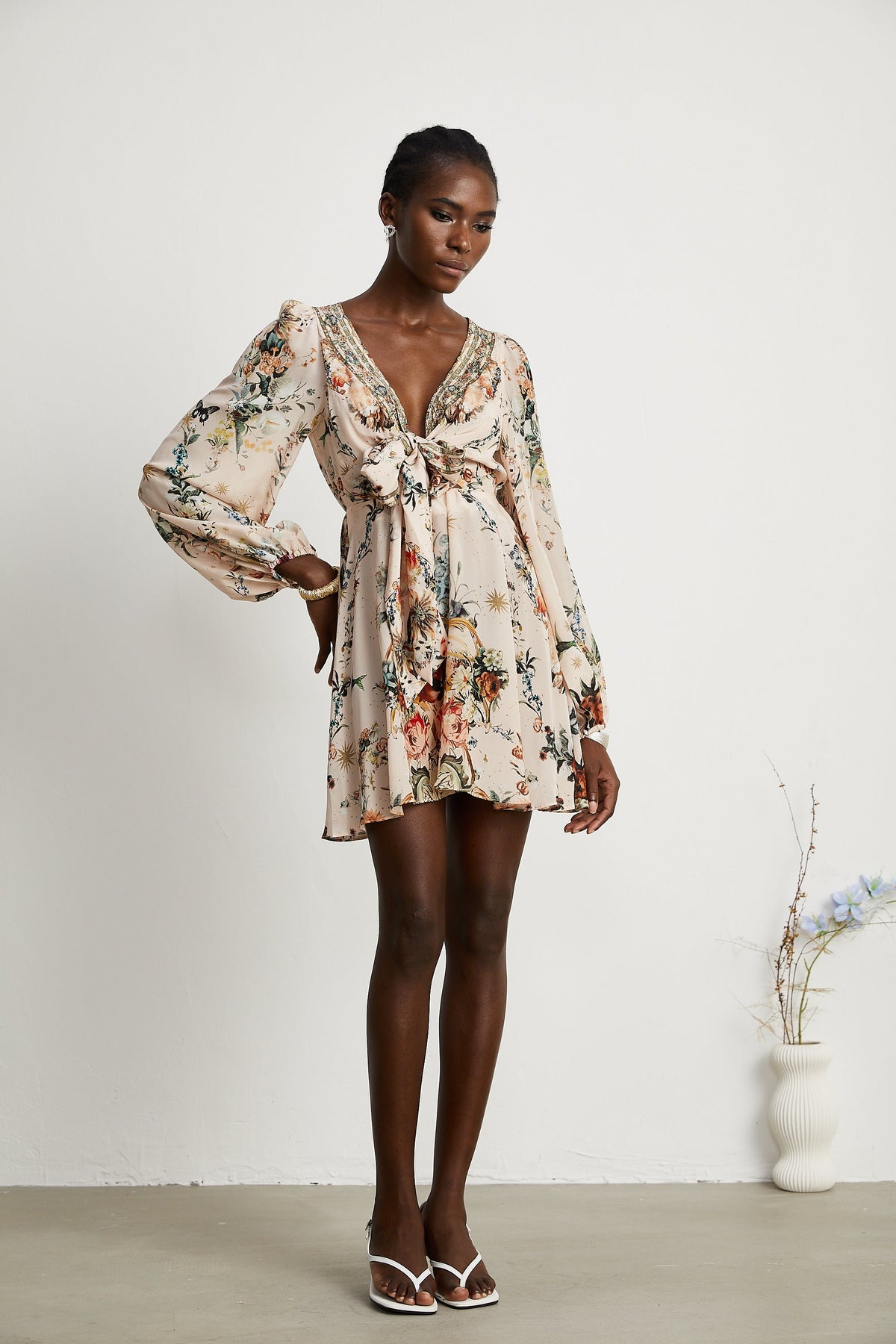 Emilia short wrap tie dress (Final Sale-US Only)