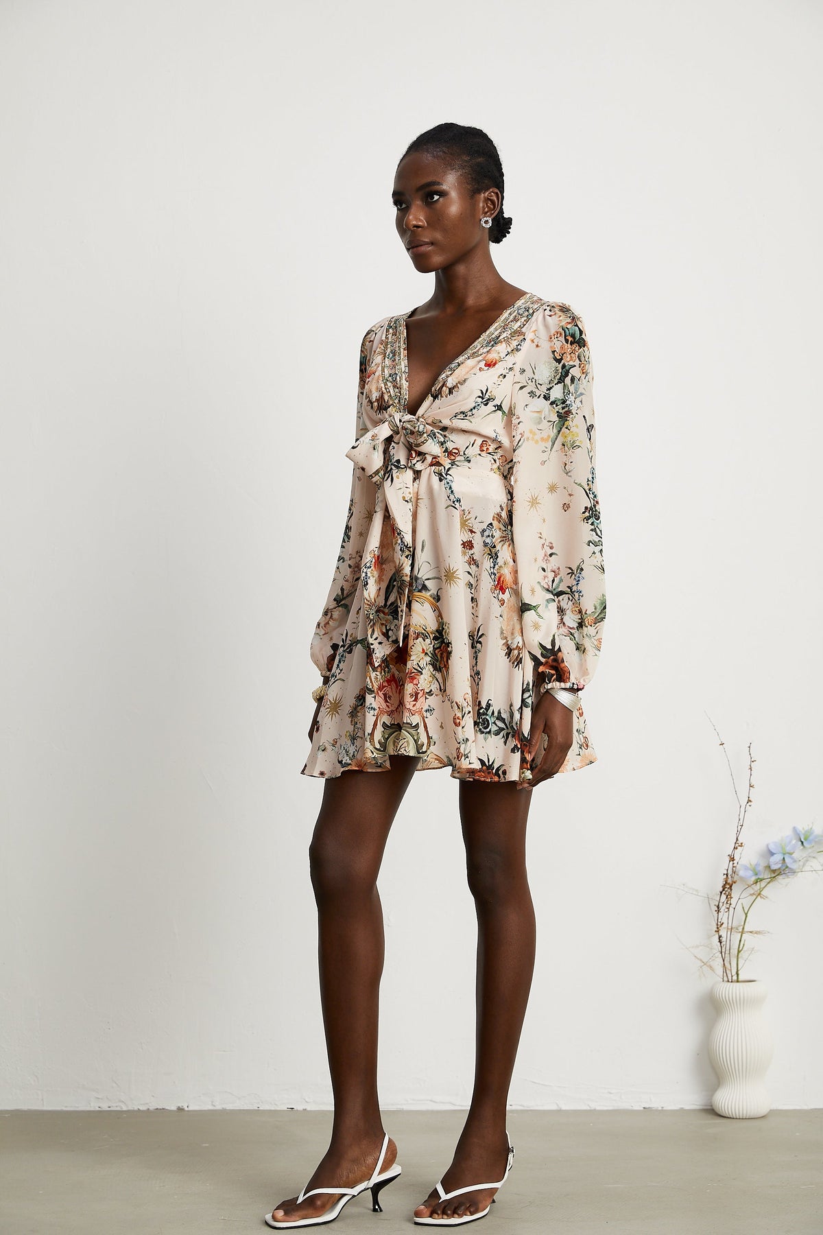 Emilia short wrap tie dress (Final Sale-US Only)