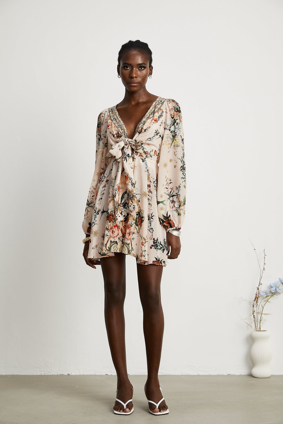 Emilia short wrap tie dress (Final Sale-US Only)