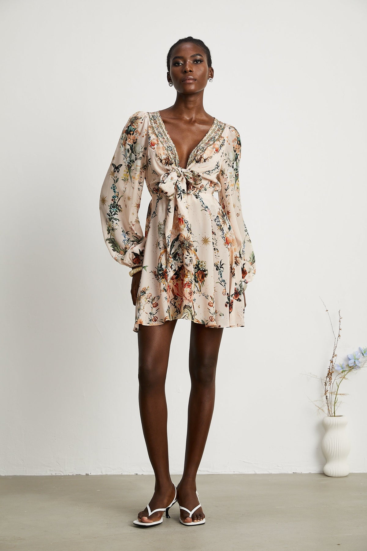 Emilia short wrap tie dress (Final Sale-US Only)