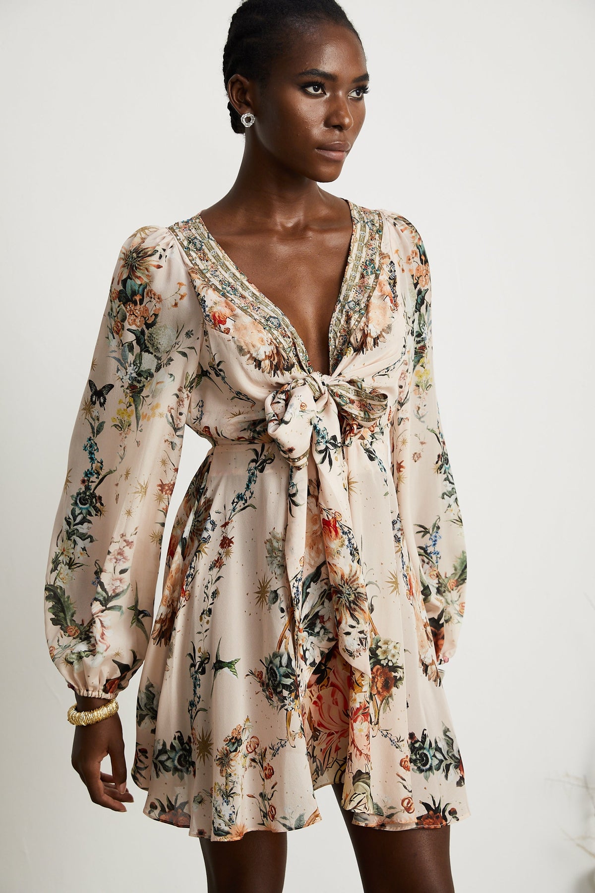 Emilia short wrap tie dress (Final Sale-US Only)