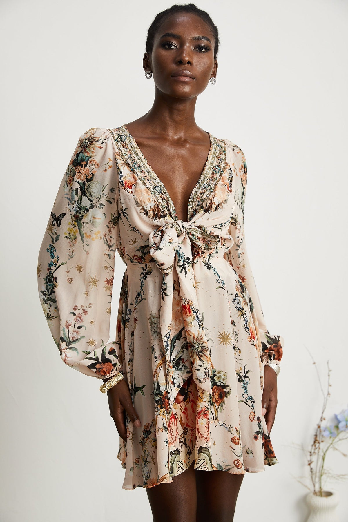 Emilia short wrap tie dress (Final Sale-US Only)