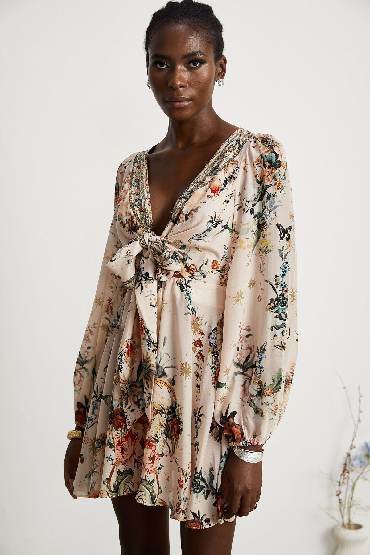 Emilia short wrap tie dress (Final Sale-US Only)