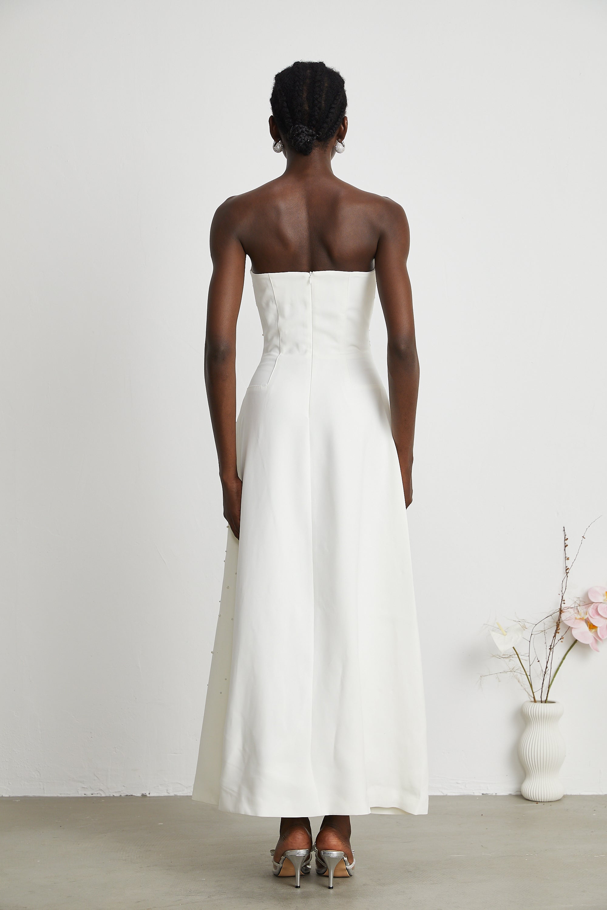 Melisande white embellished maxi dress (US Only)