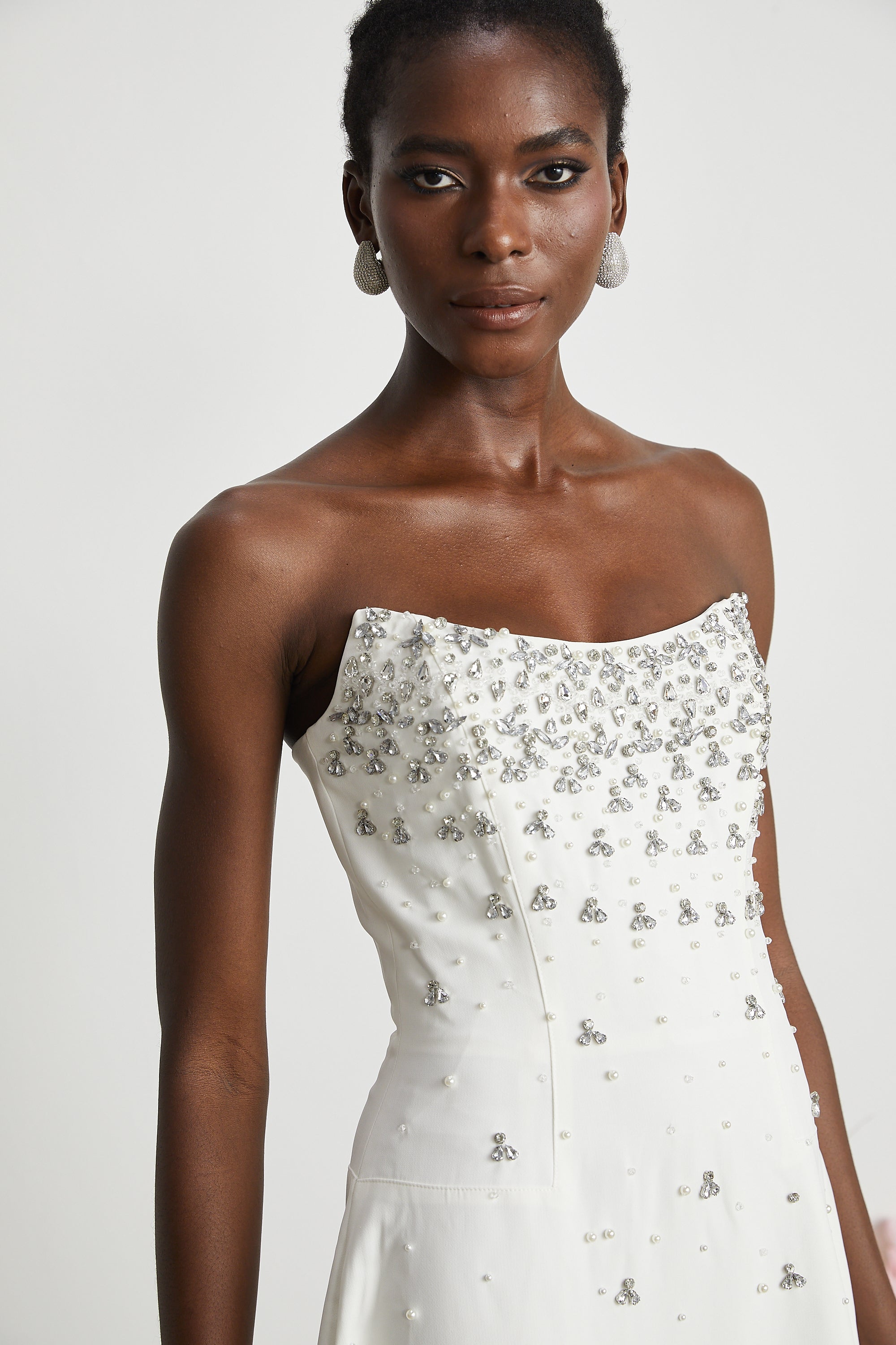 Melisande white embellished maxi dress (US Only)
