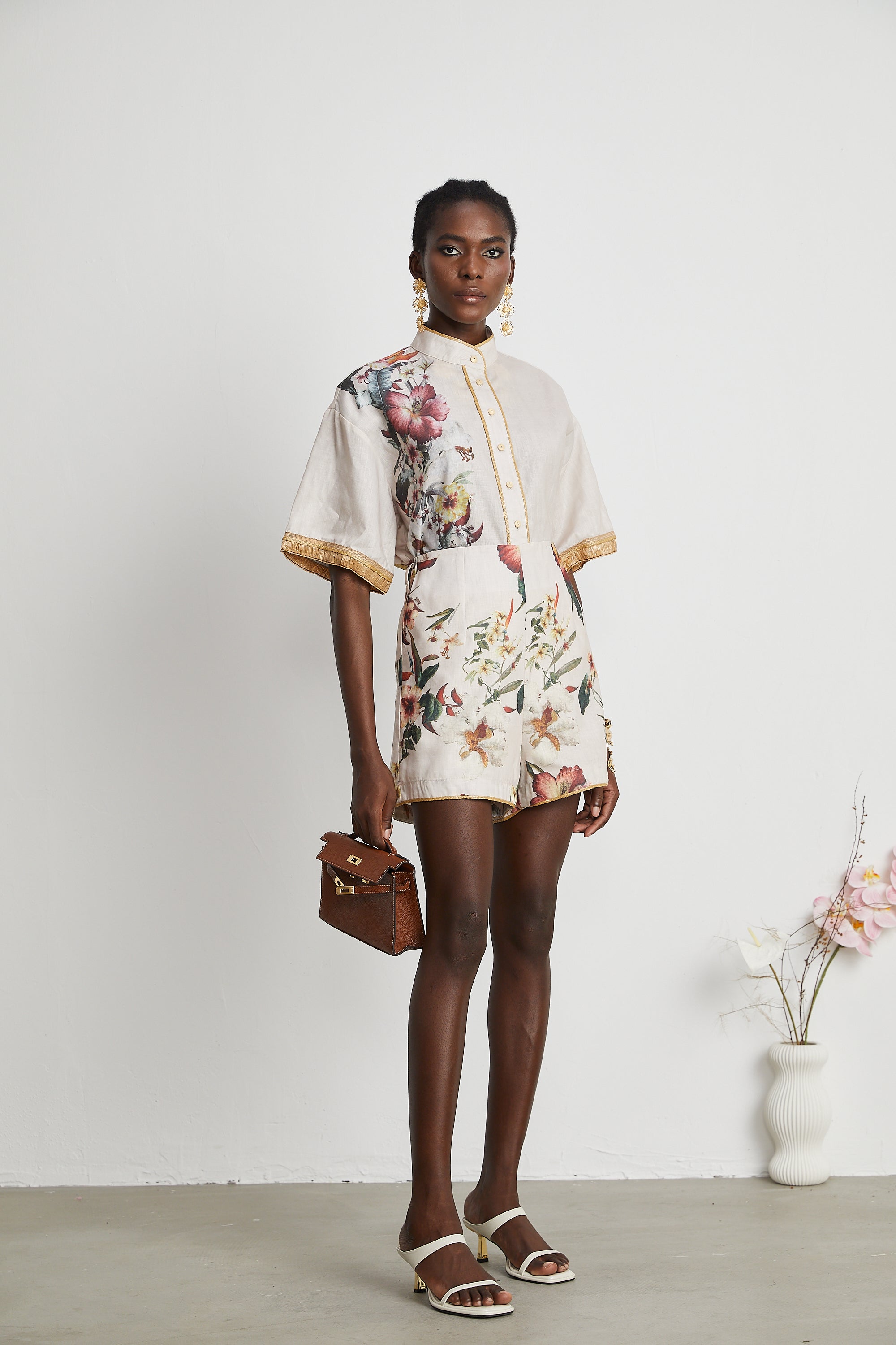 Joséphine floral-print shirt & short matching set (US Only)
