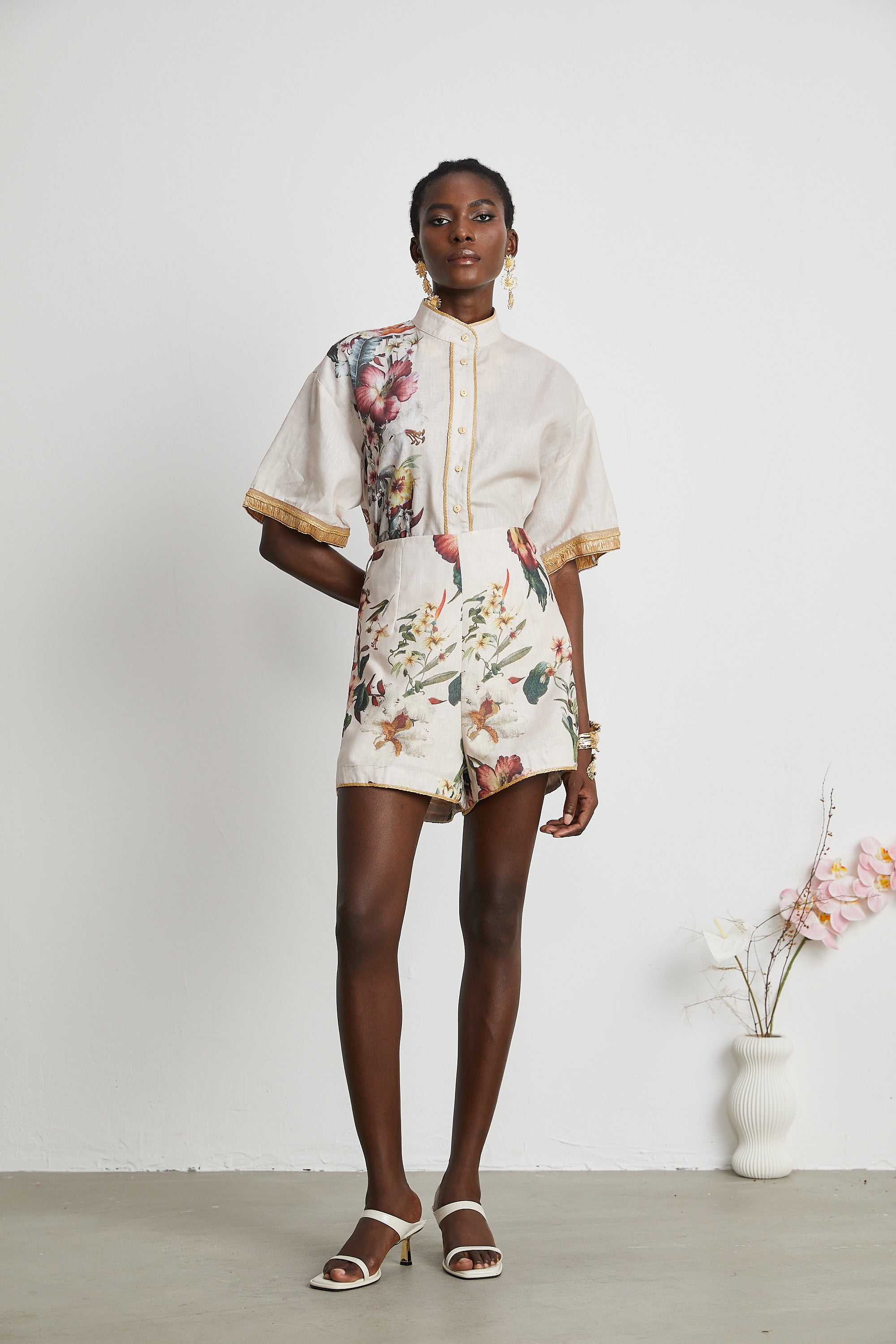 Joséphine floral-print shirt & short matching set (US Only)
