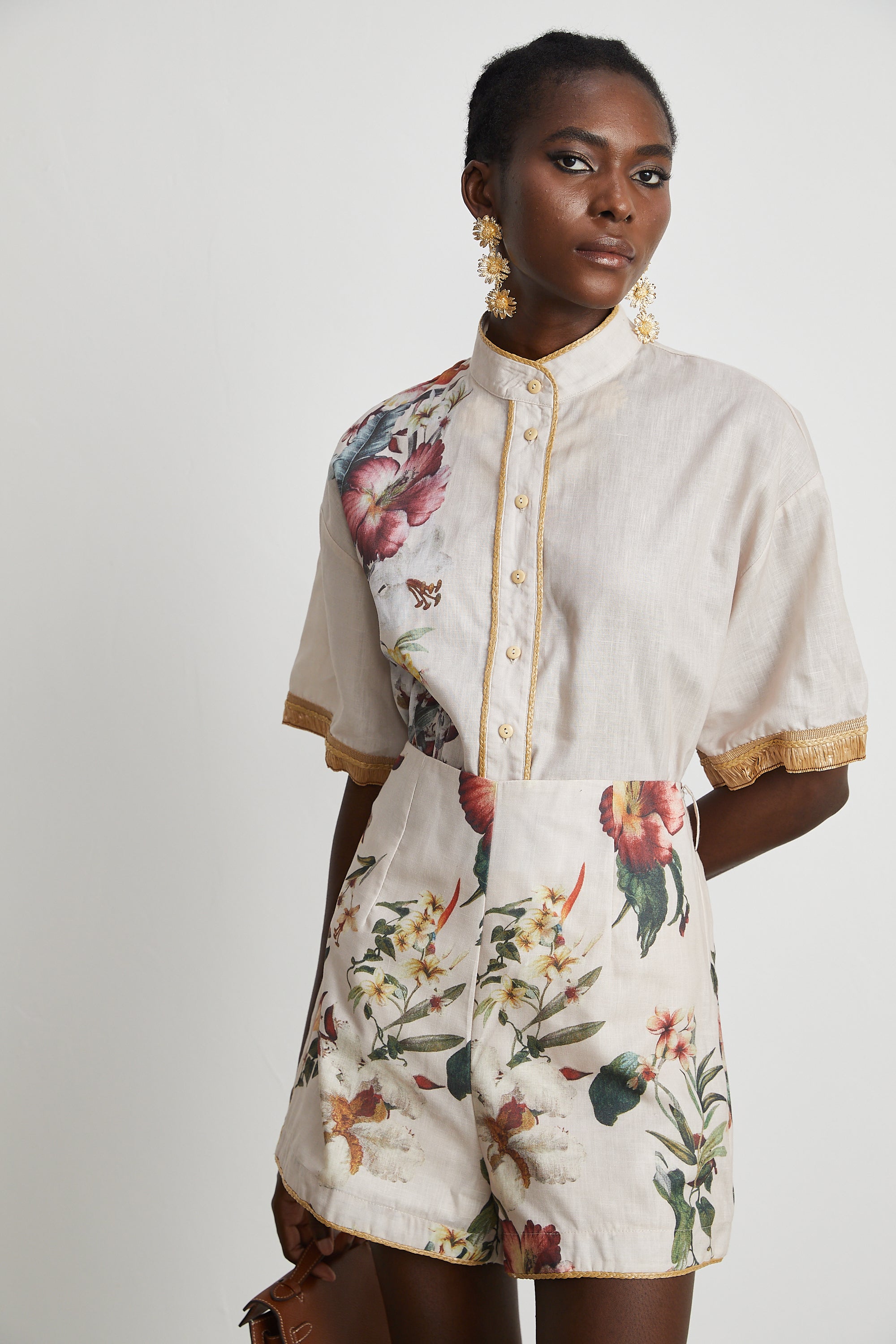 Joséphine floral-print shirt & short matching set (US Only)