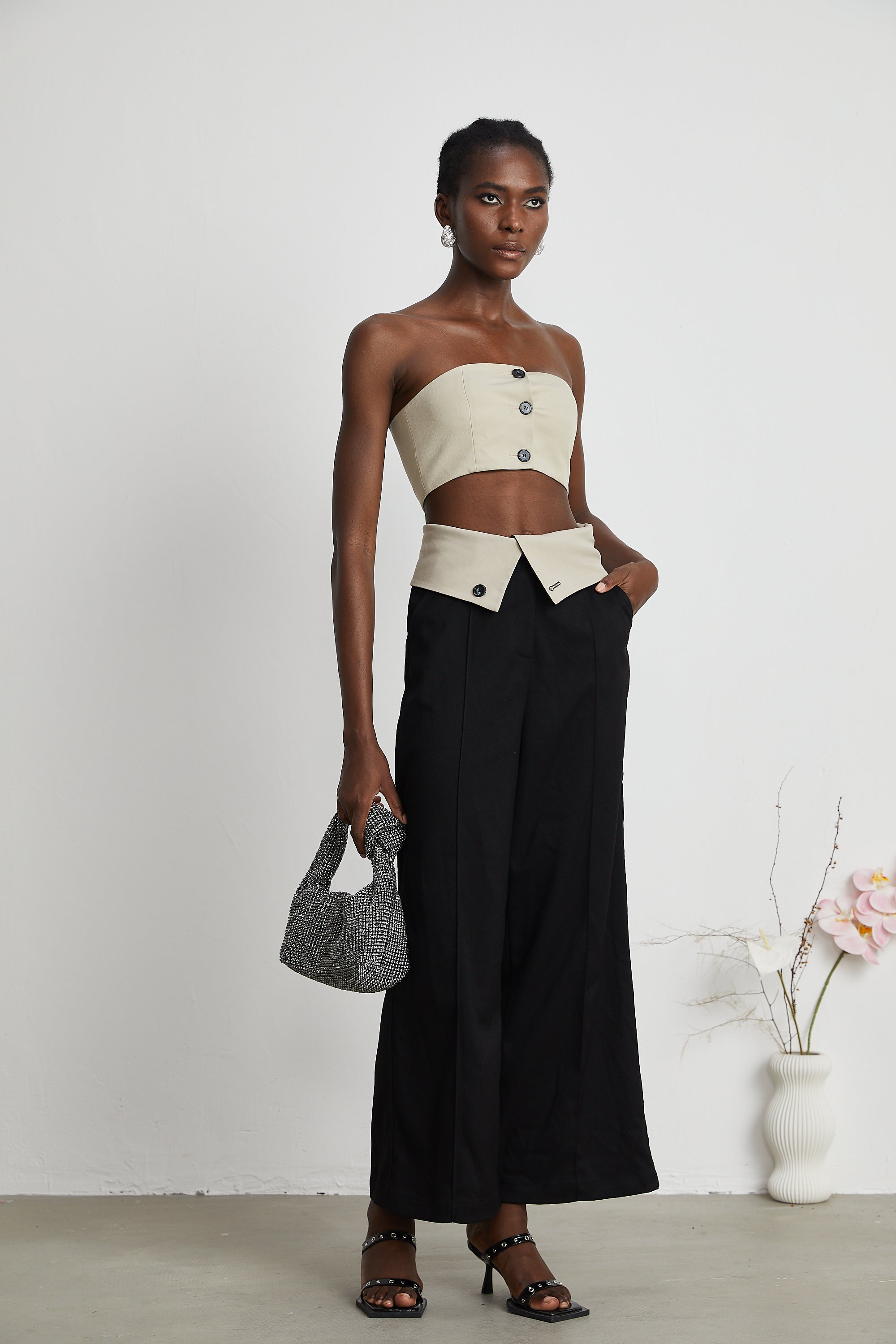 Naomi crop top & trousers matching set (Final Sale-US Only)