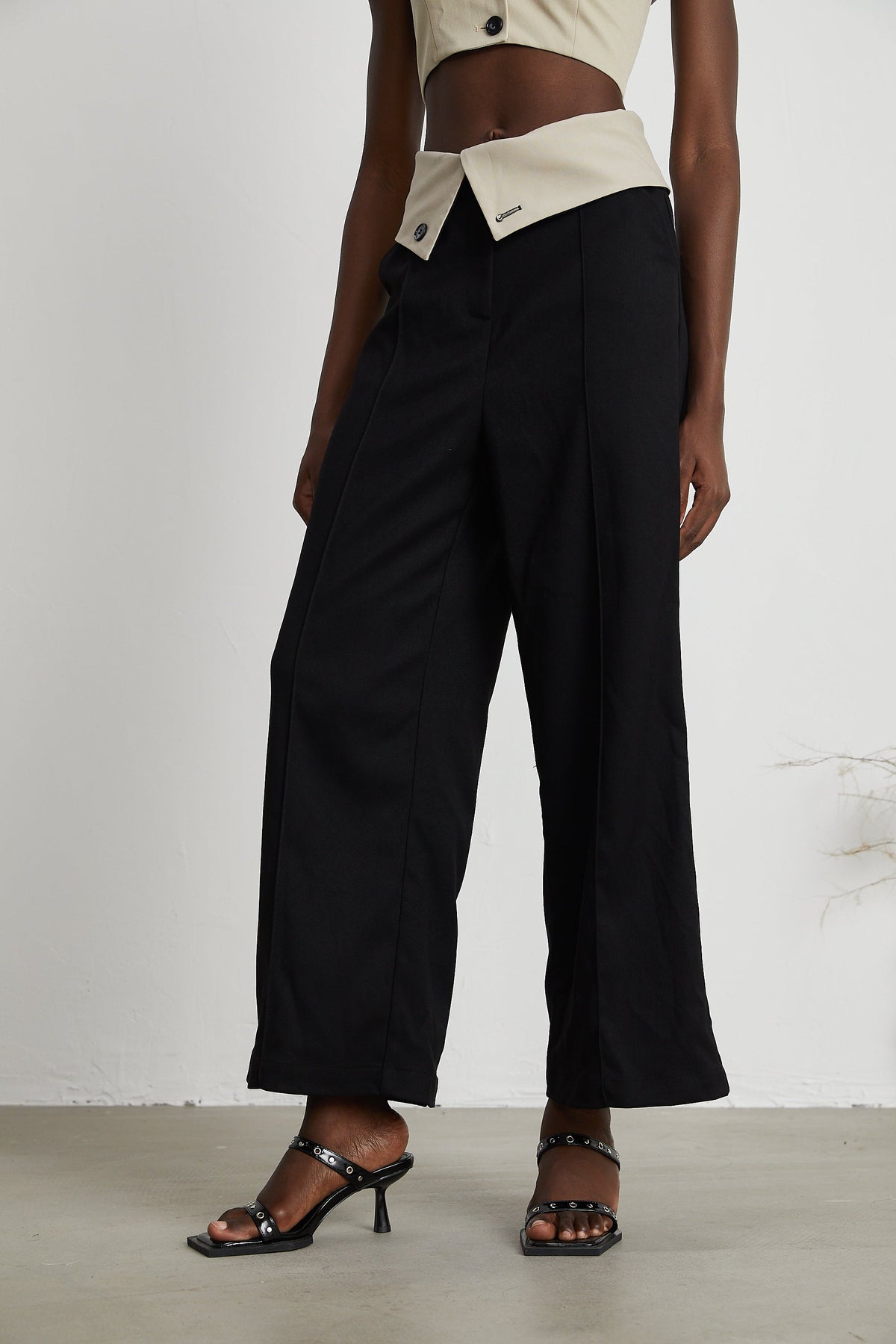 Naomi crop top & trousers matching set