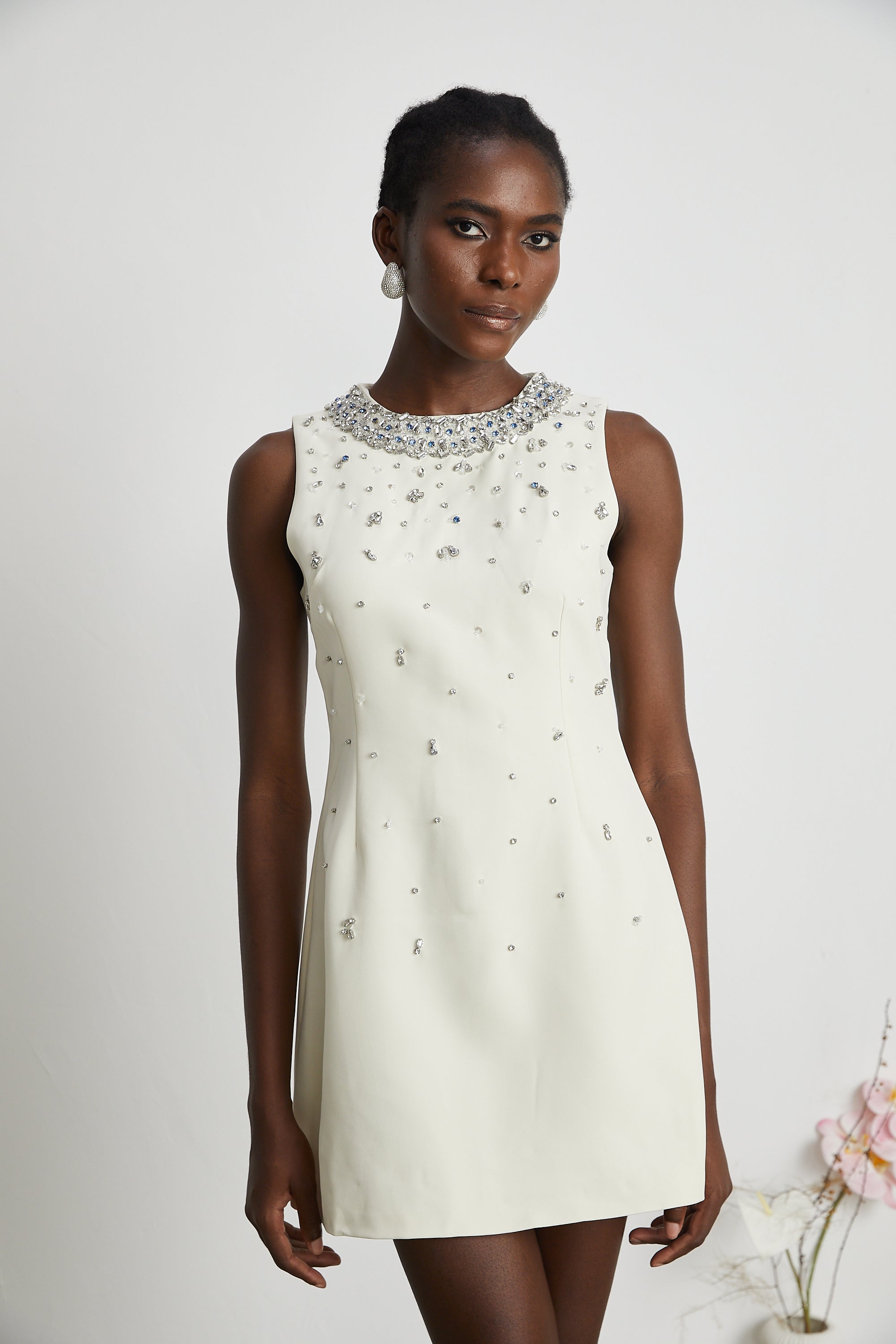 Cécile crystal-embellished mini dress (US Only)