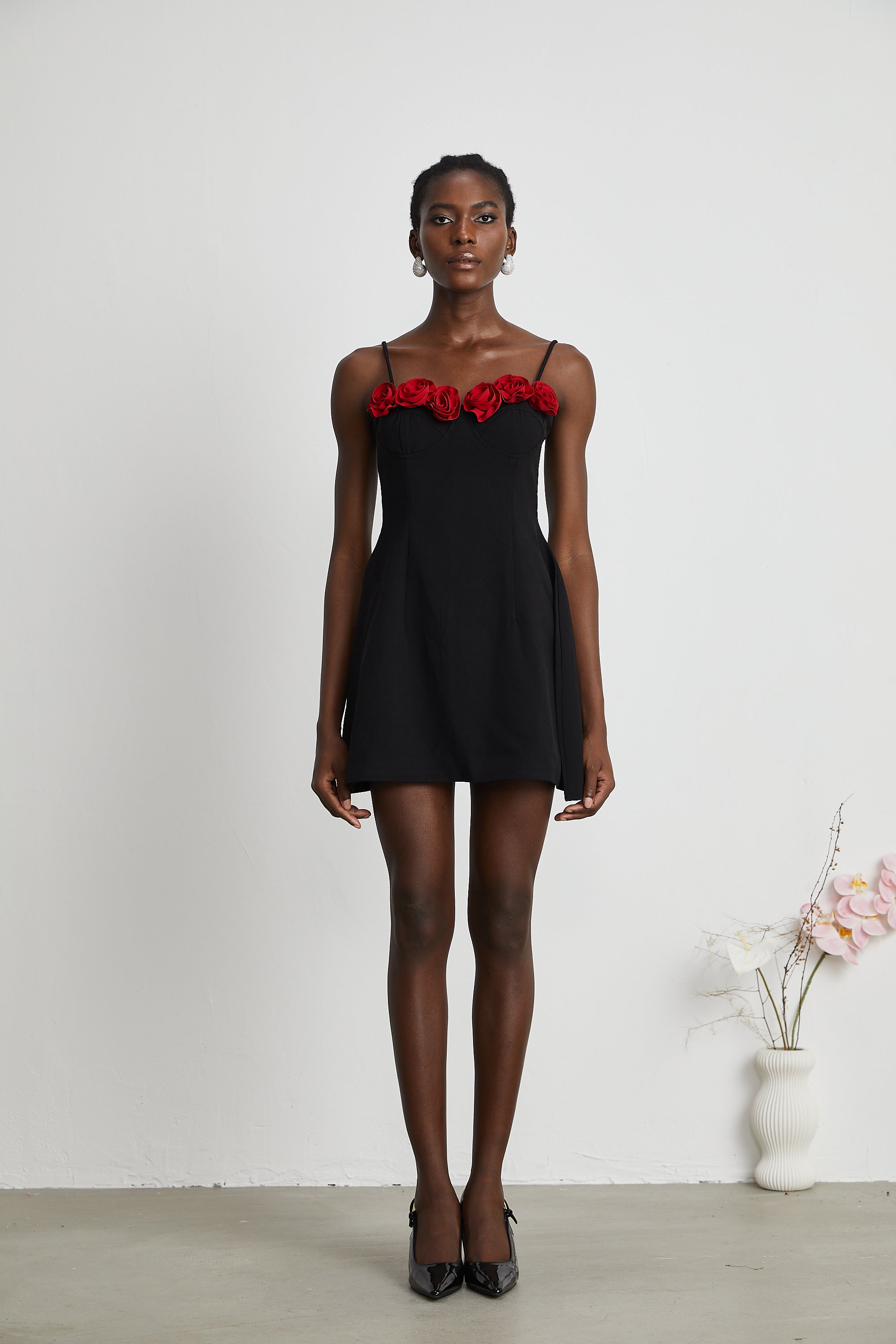Pauline faux-flower mini dress (US Only)