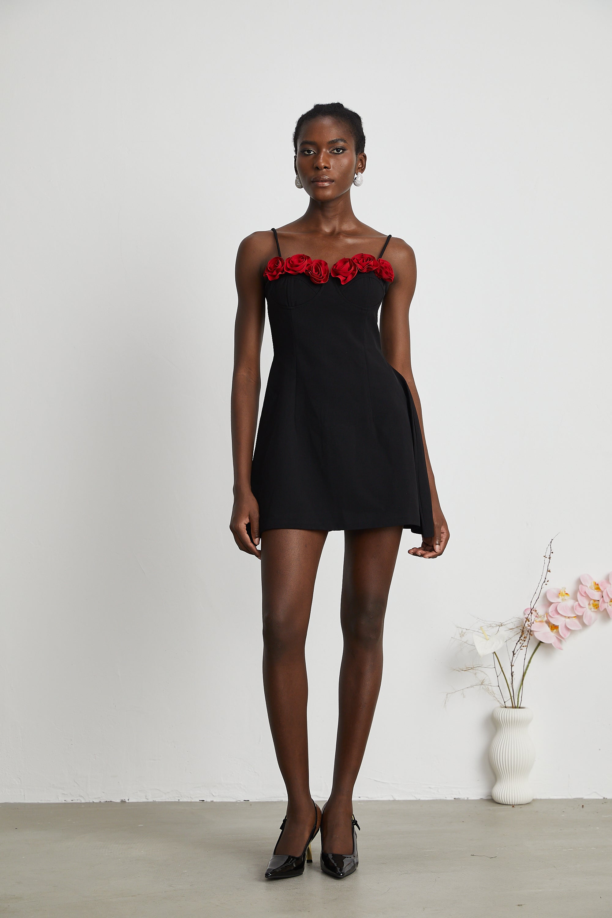 Pauline faux-flower mini dress (US Only)