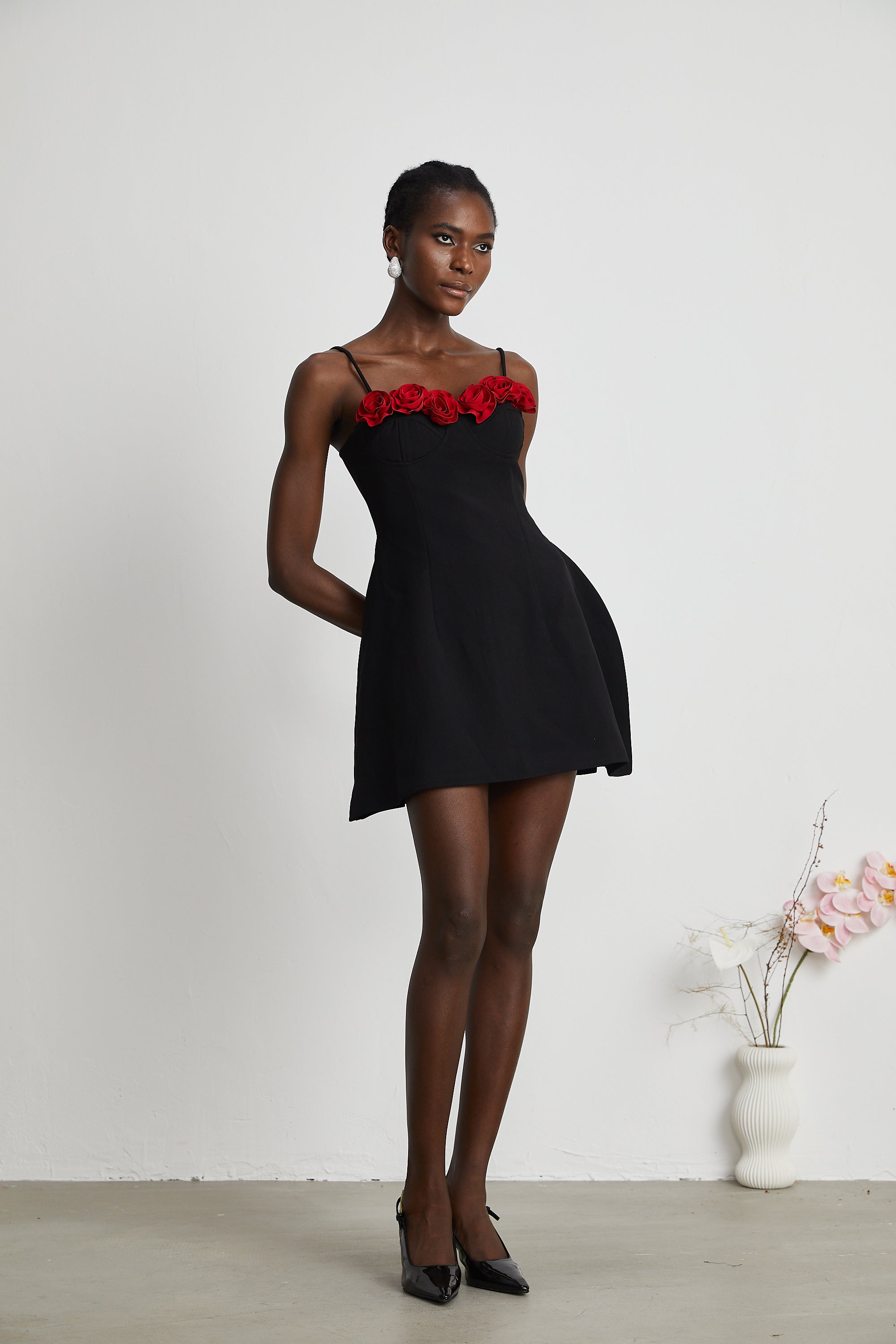 Pauline faux-flower mini dress (US Only)