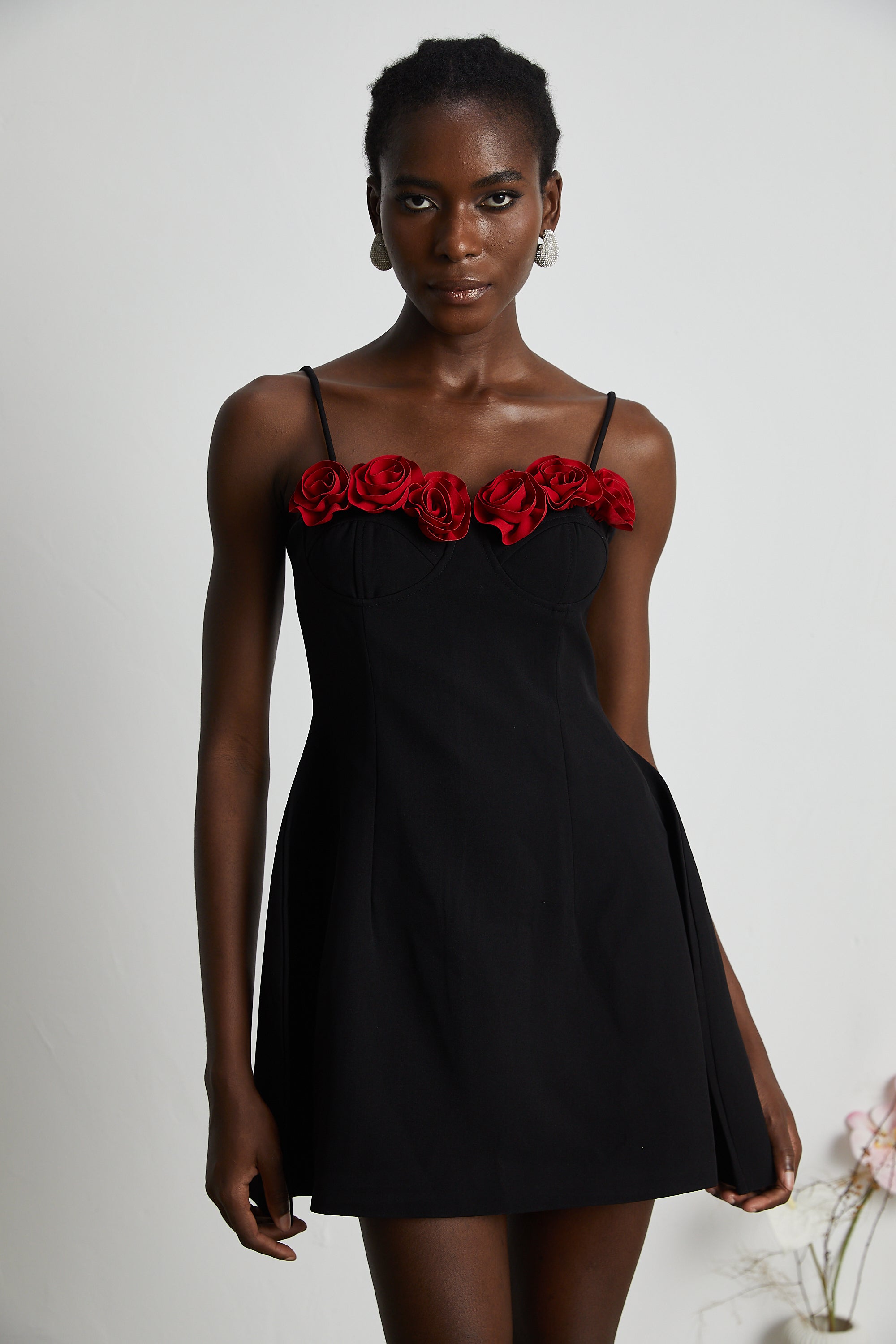 Pauline faux-flower mini dress (Final Sale-US Only)