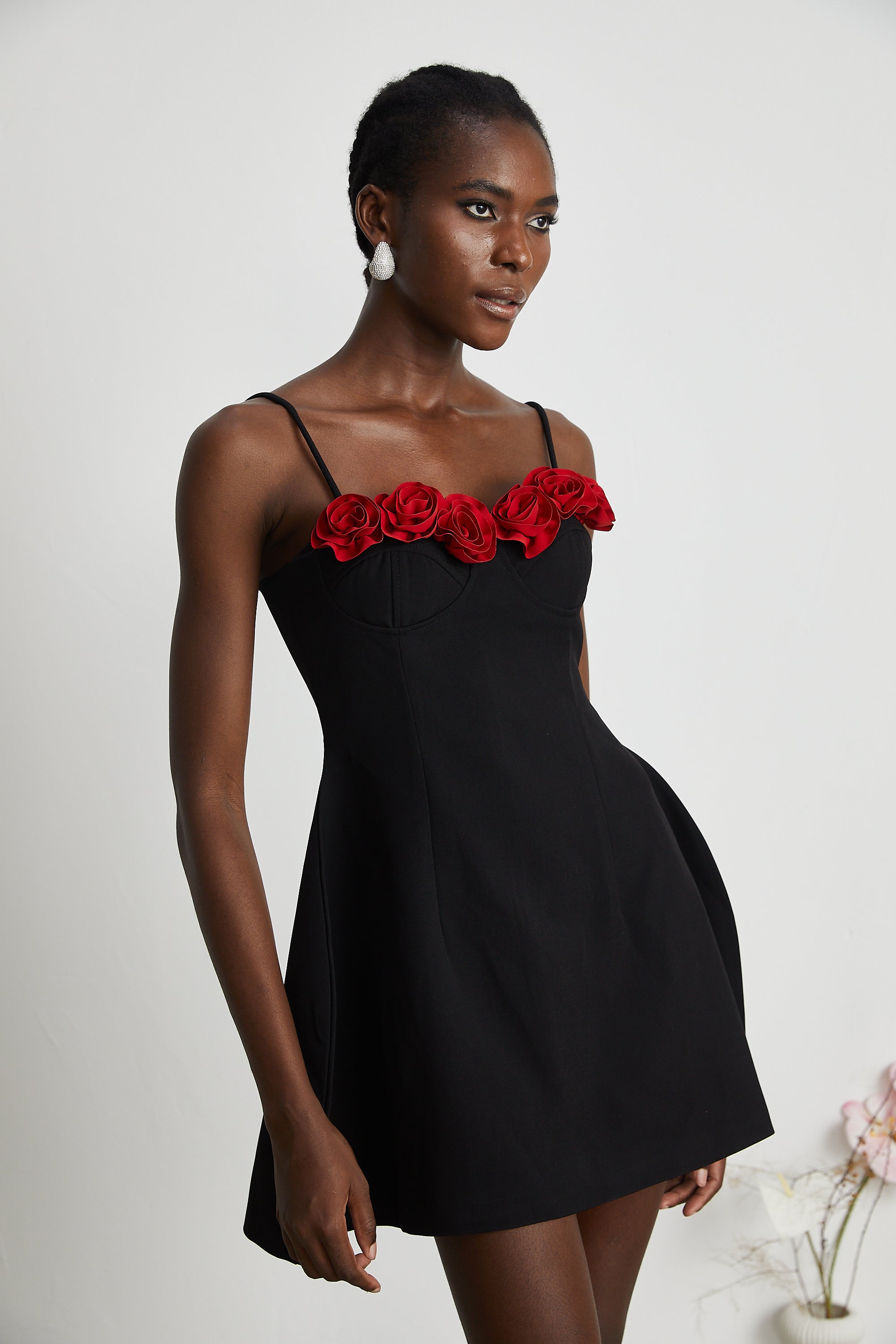 Pauline faux-flower mini dress (US Only)