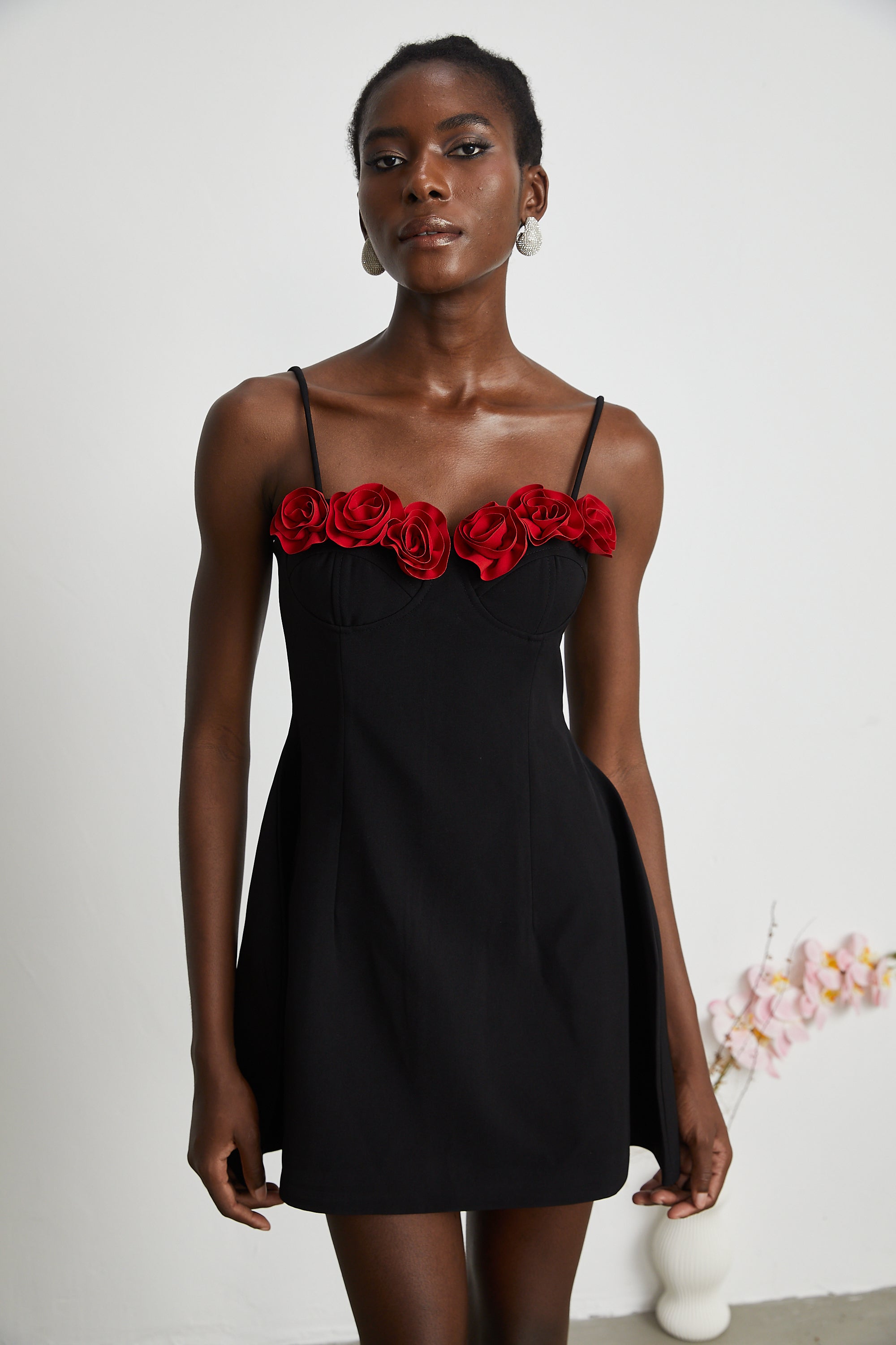 Pauline faux-flower mini dress (US Only)
